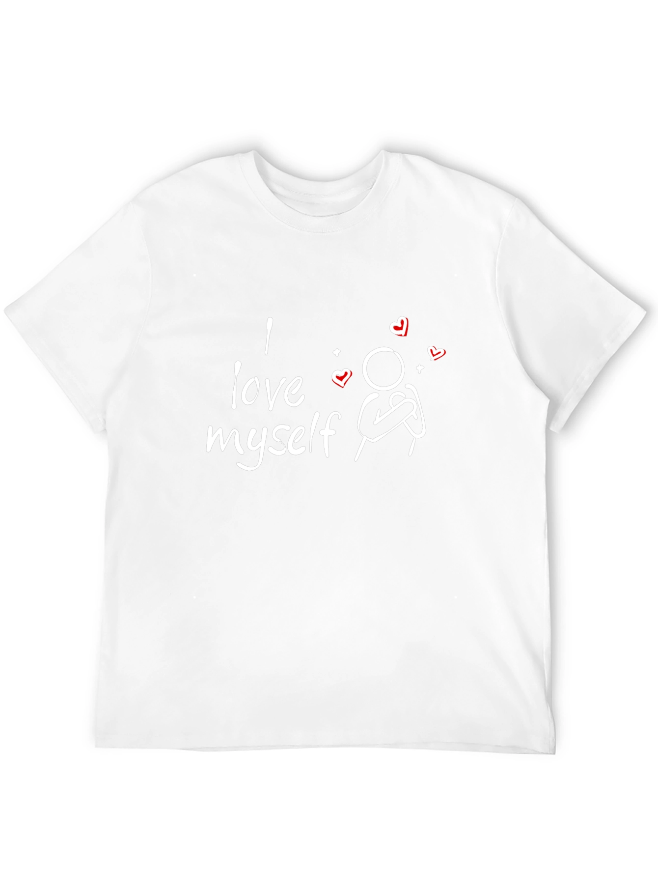 I Love Myself Graphic Tee - Black Casual T-Shirt