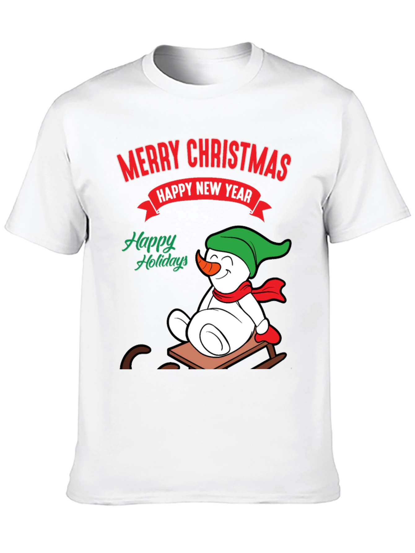 Festive Holiday T-Shirt: Merry Christmas & Happy New Year