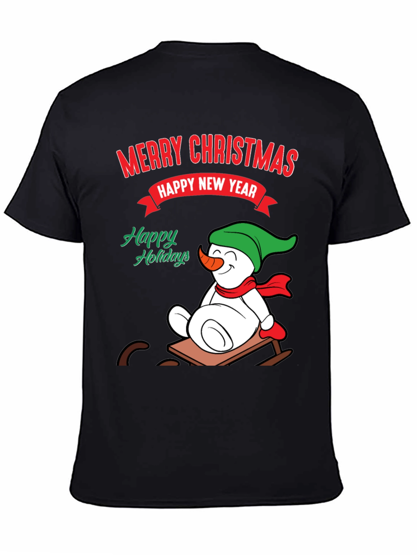 Festive Holiday T-Shirt: Merry Christmas & Happy New Year