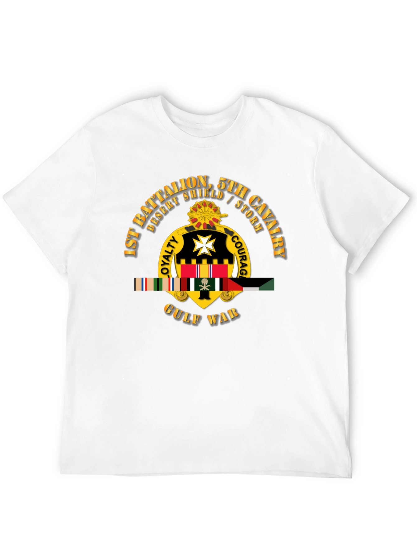 1st Battalion 5th Cavalry Gulf War Black T-Shirt