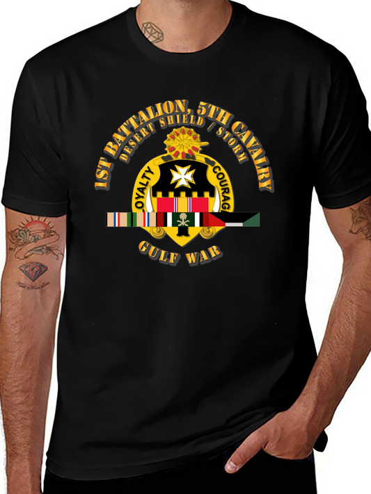 1st Battalion 5th Cavalry Gulf War Black T-Shirt