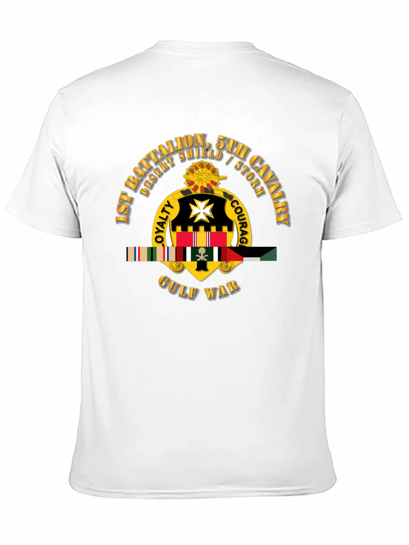 1st Battalion 5th Cavalry Gulf War Black T-Shirt