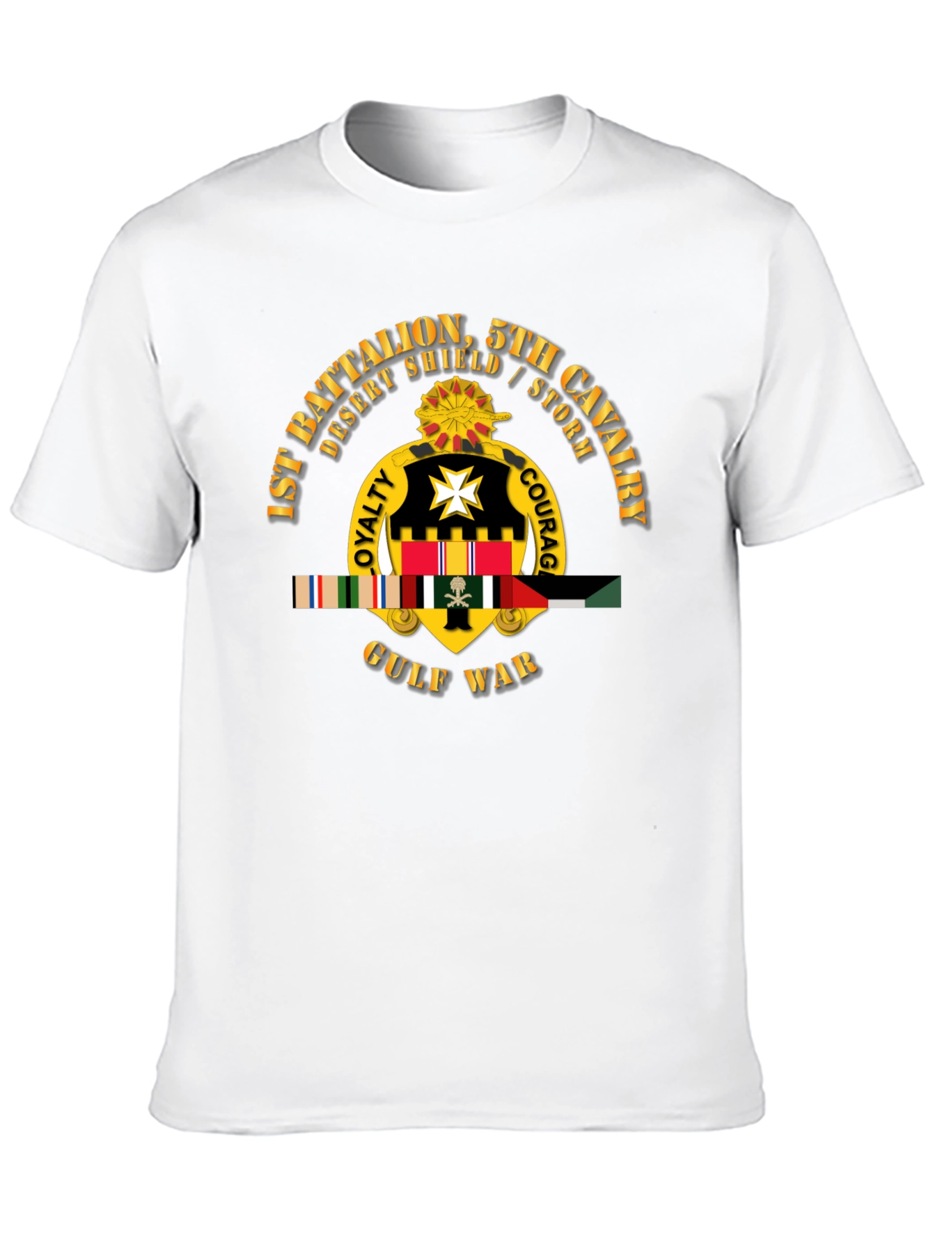1st Battalion 5th Cavalry Gulf War Black T-Shirt
