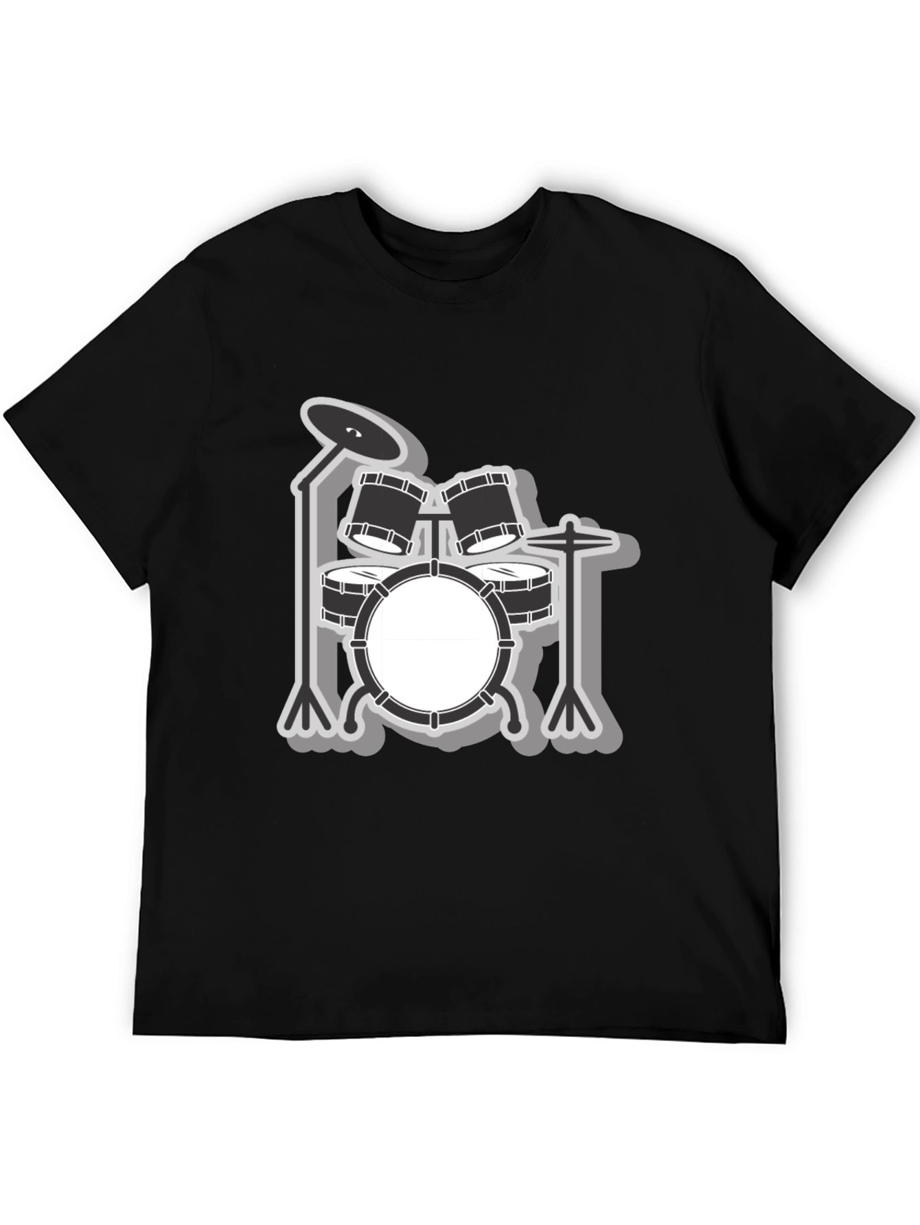 Drum Kit Graphic Tee - Music Lover Shirt