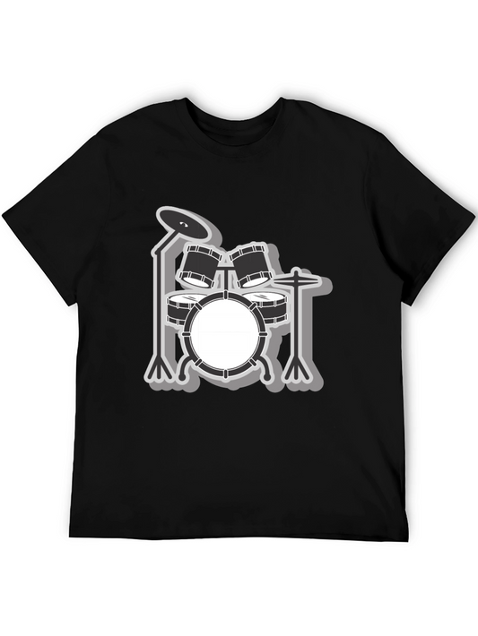 Drum Kit Graphic Tee - Music Lover Shirt