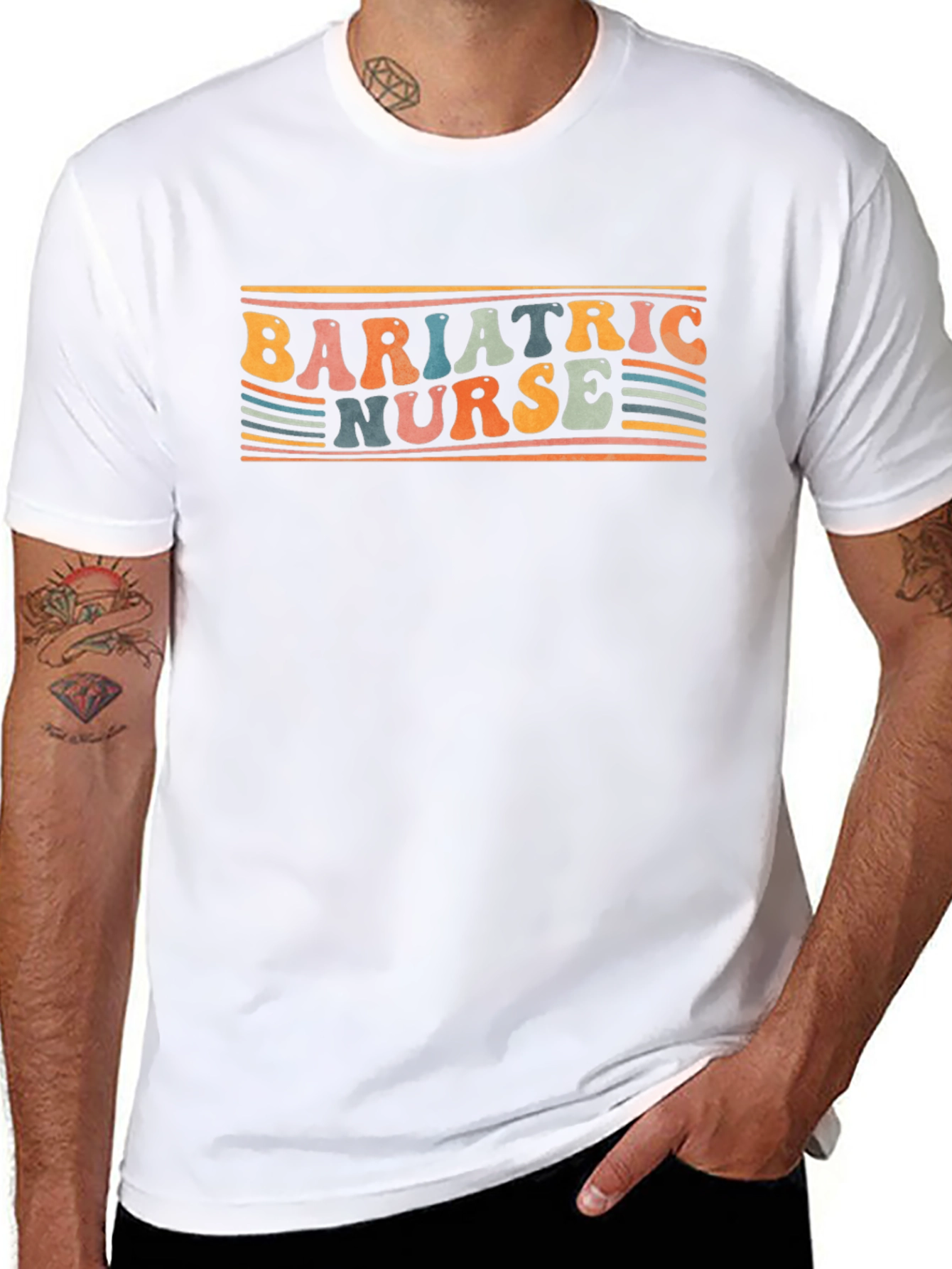 Bariatric Nurse T-Shirt Retro Design