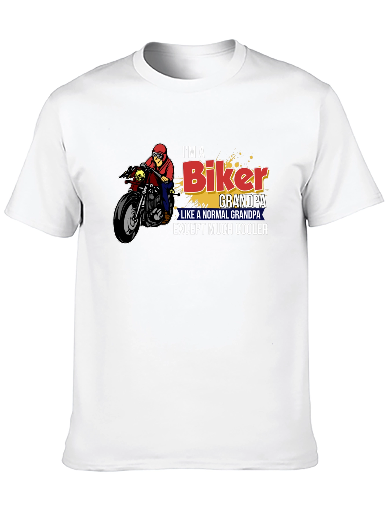 Biker Grandpa Graphic T-Shirt
