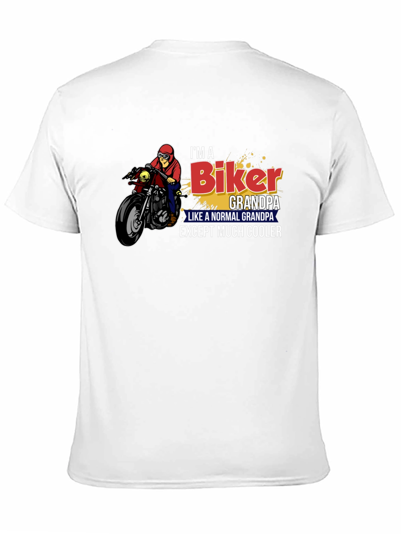 Biker Grandpa Graphic T-Shirt