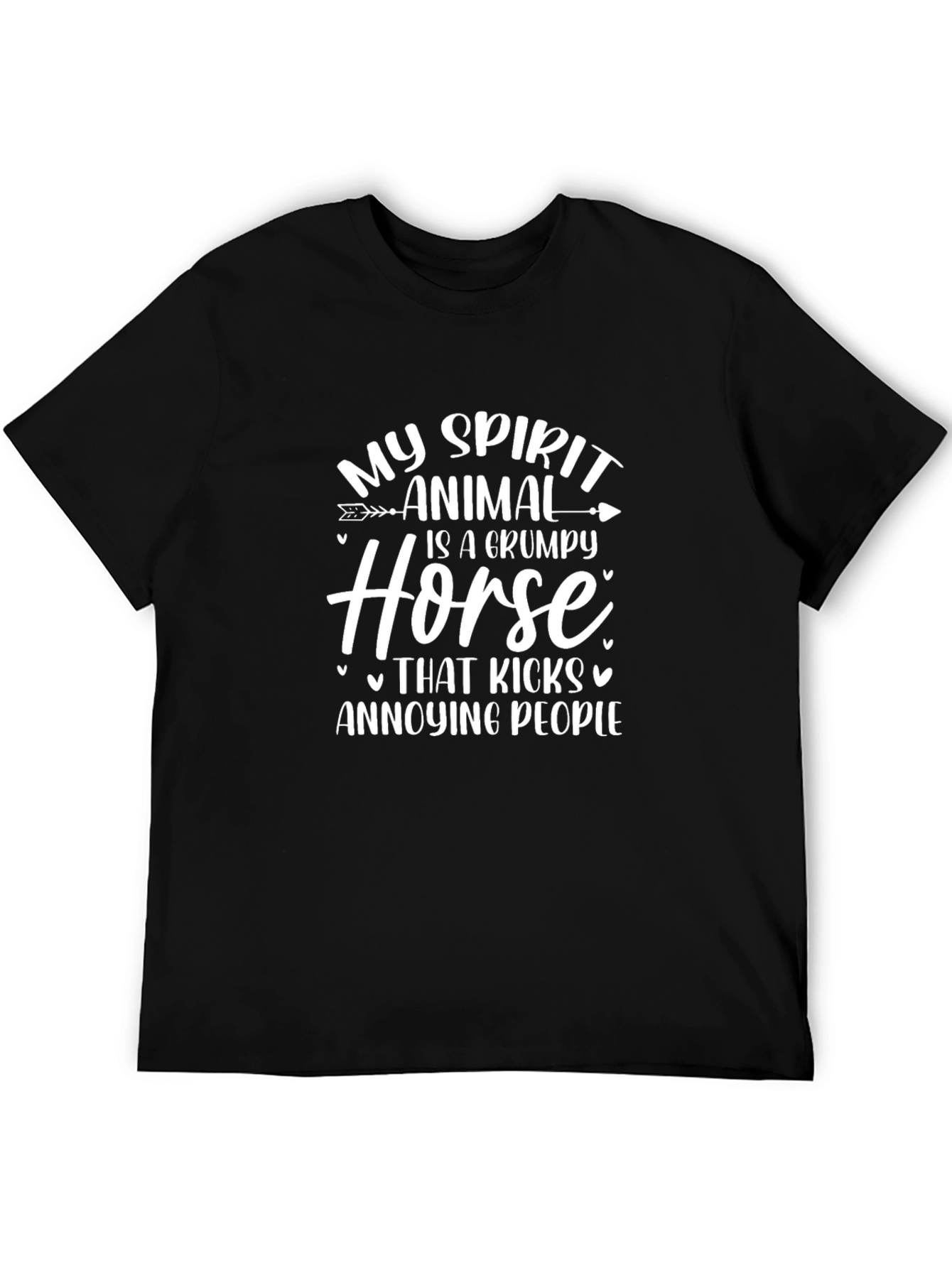 Grumpy Horse Spirit Animal Funny T-Shirt