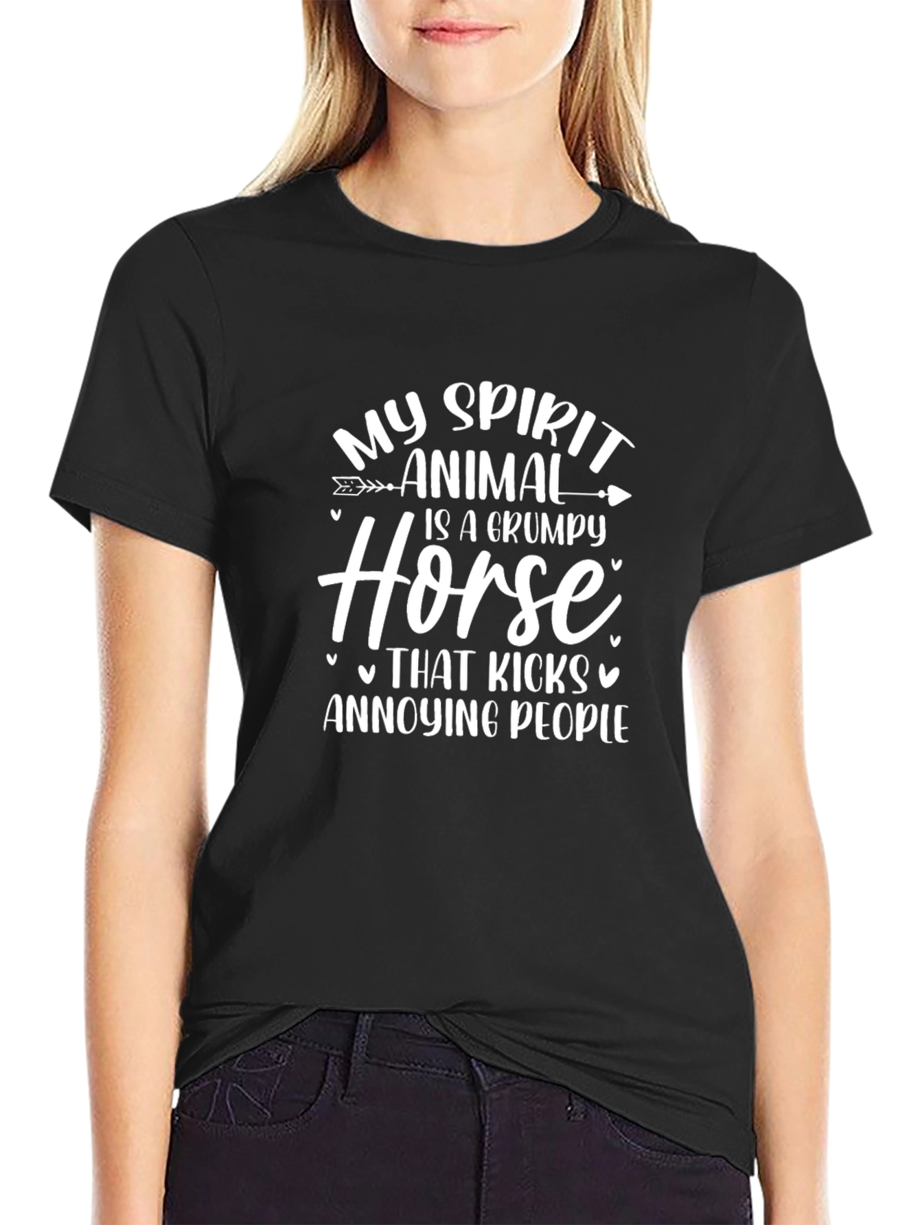 Grumpy Horse Spirit Animal Funny T-Shirt