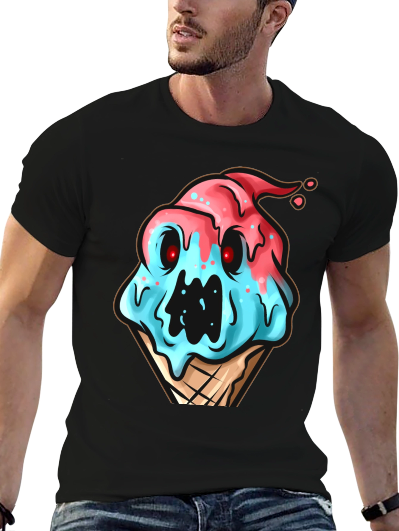 Spooky Ice Cream T-Shirt - Unique Graphic Tee