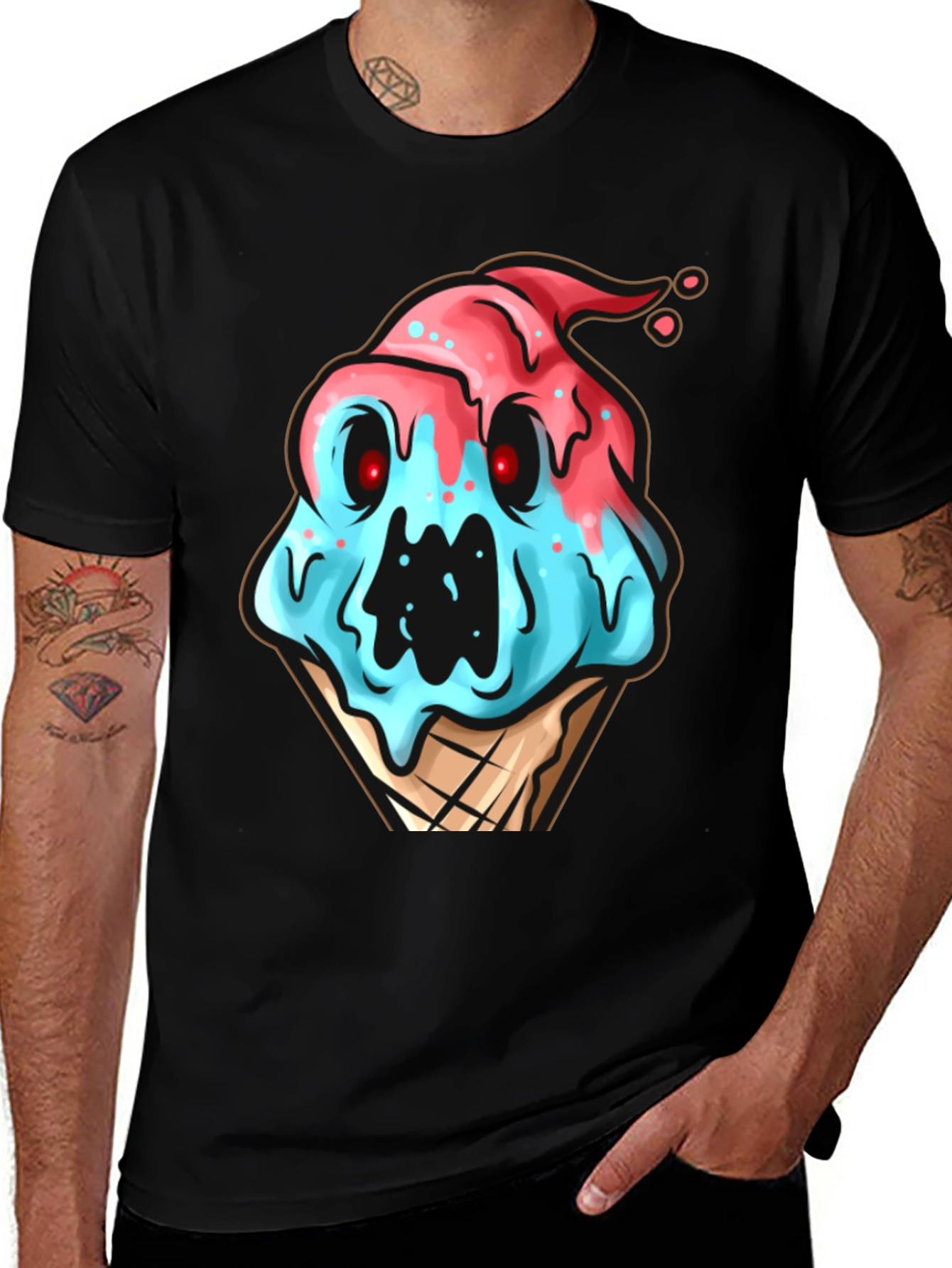 Spooky Ice Cream T-Shirt - Unique Graphic Tee