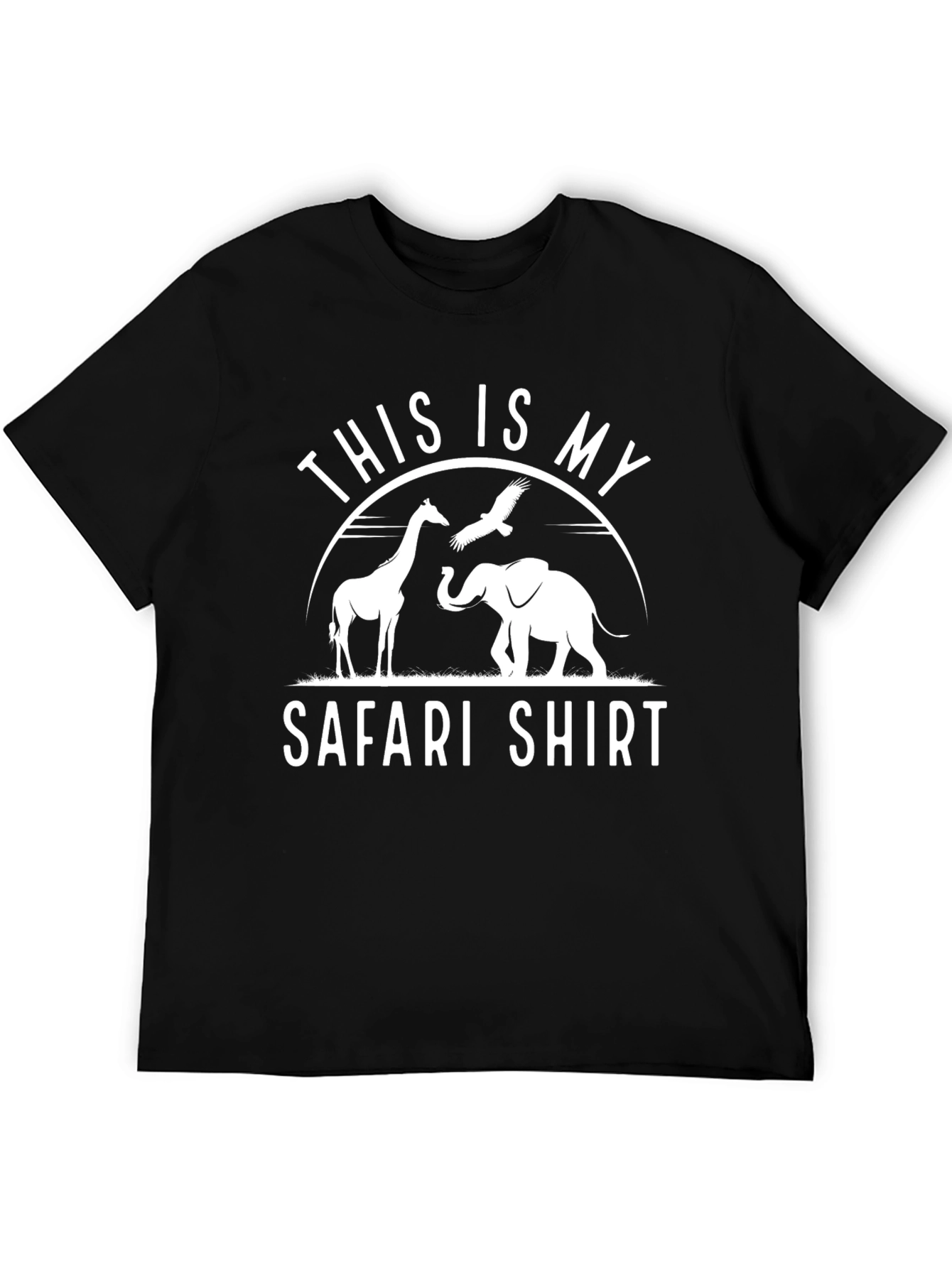 Safari Shirt: Giraffe Elephant and Eagle Design