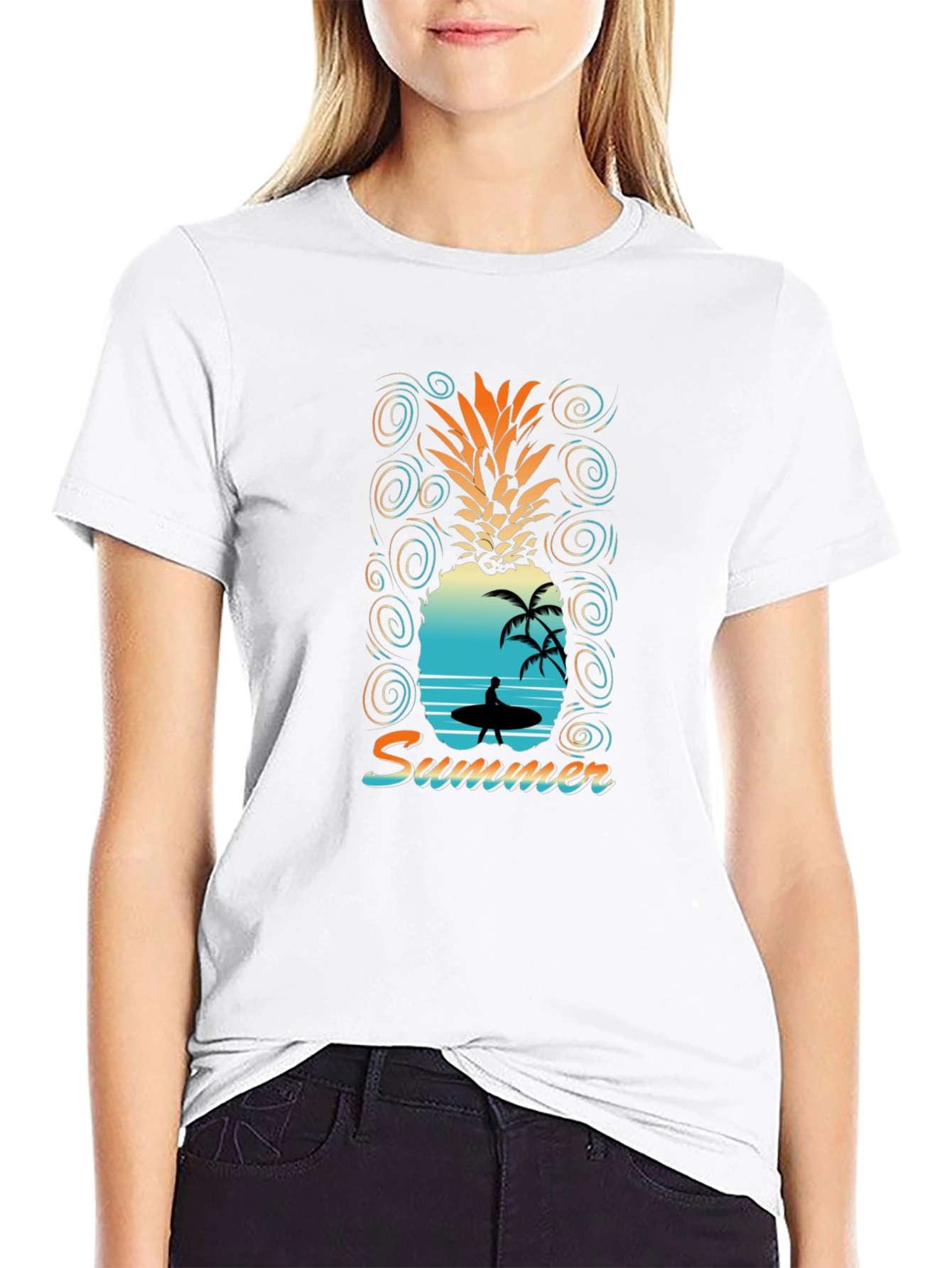 Pineapple Summer Graphic T-Shirt