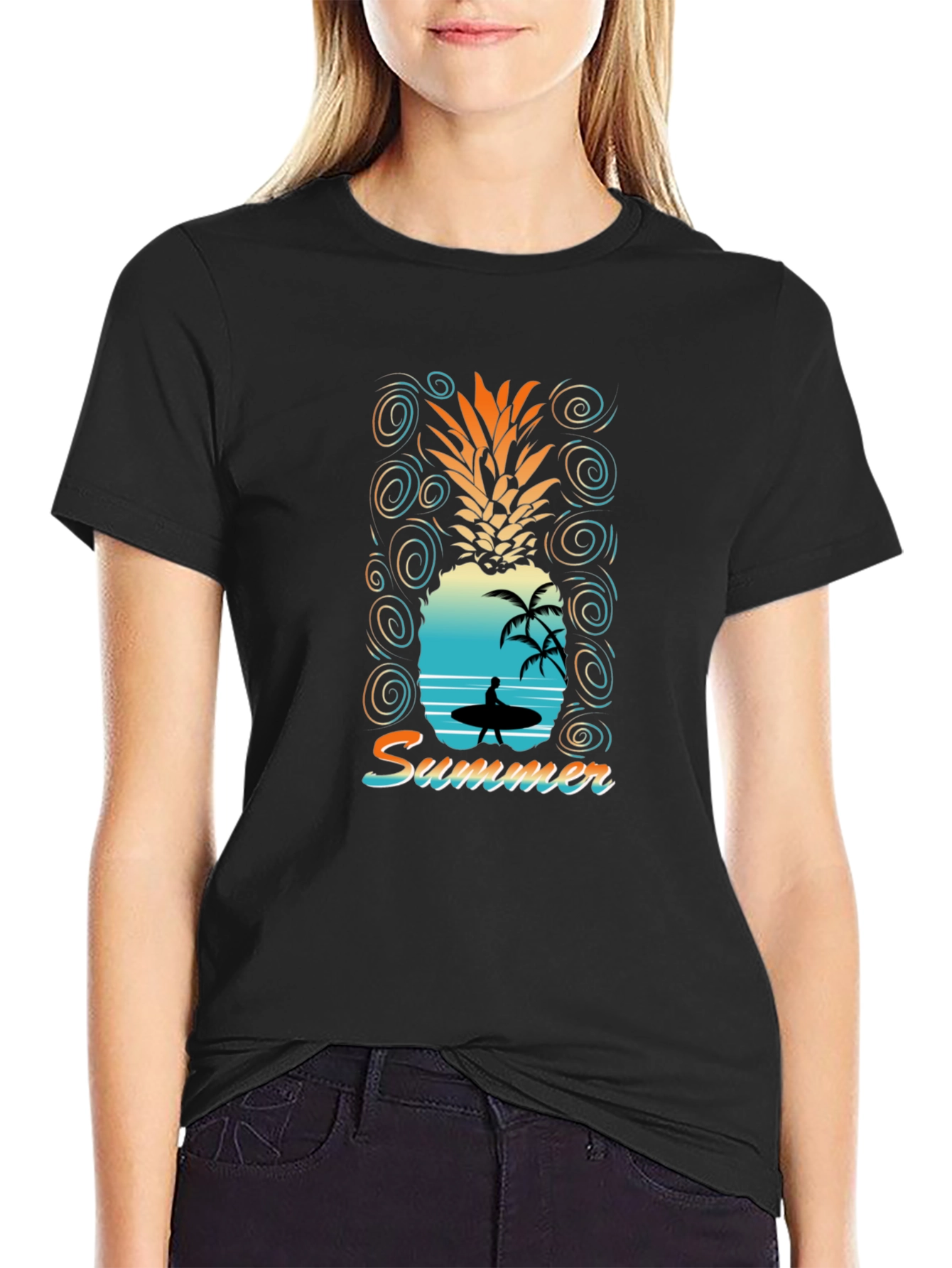 Pineapple Summer Graphic T-Shirt