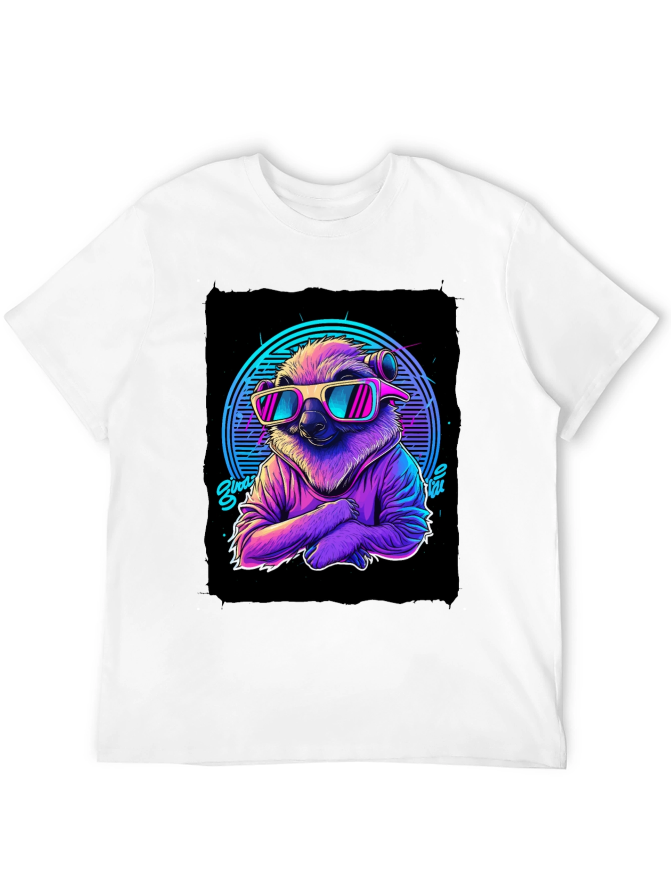 Retro Sloth T-Shirt - 80s Vibes
