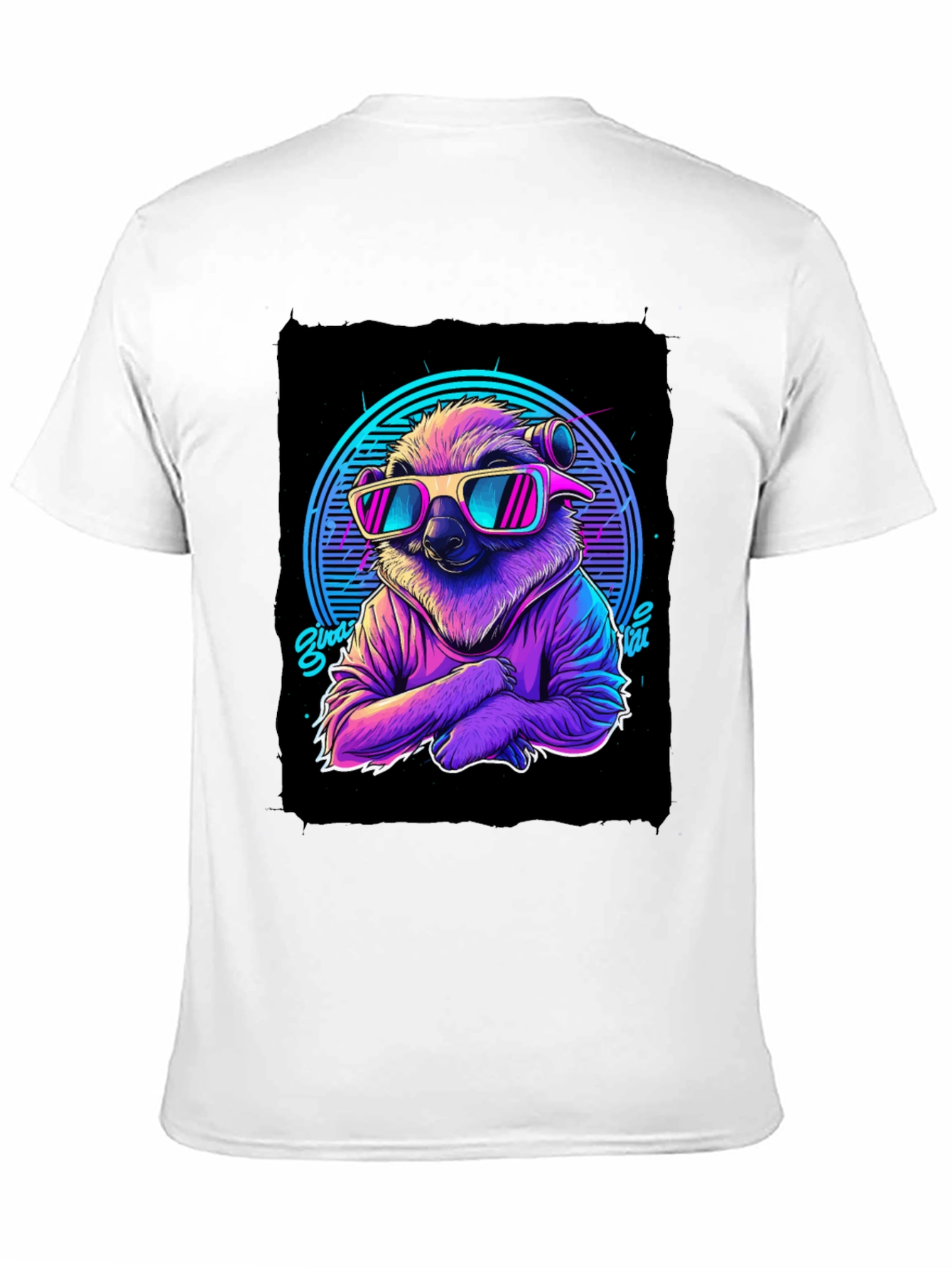 Retro Sloth T-Shirt - 80s Vibes