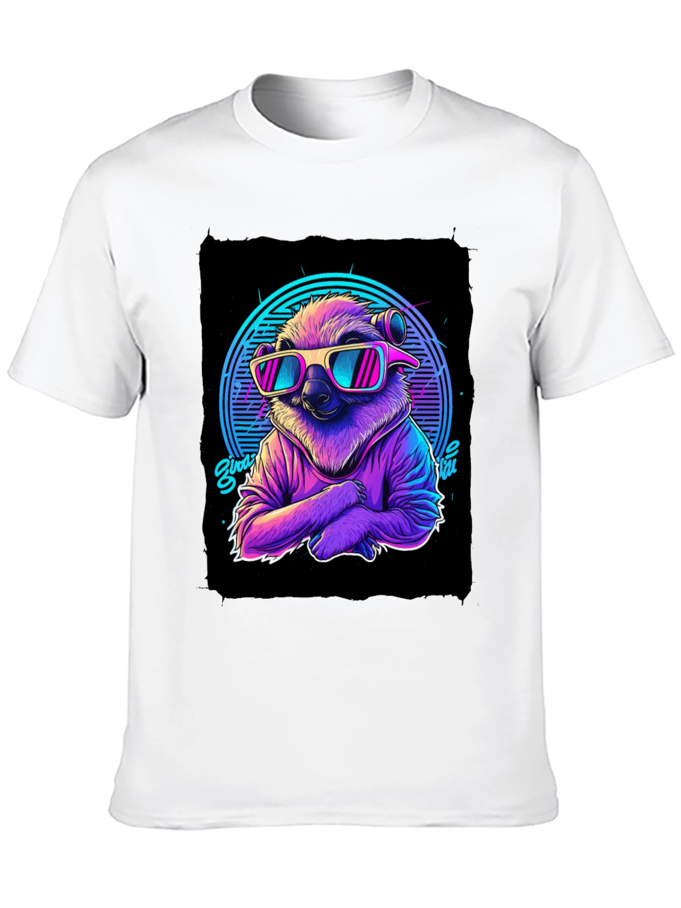 Retro Sloth T-Shirt - 80s Vibes