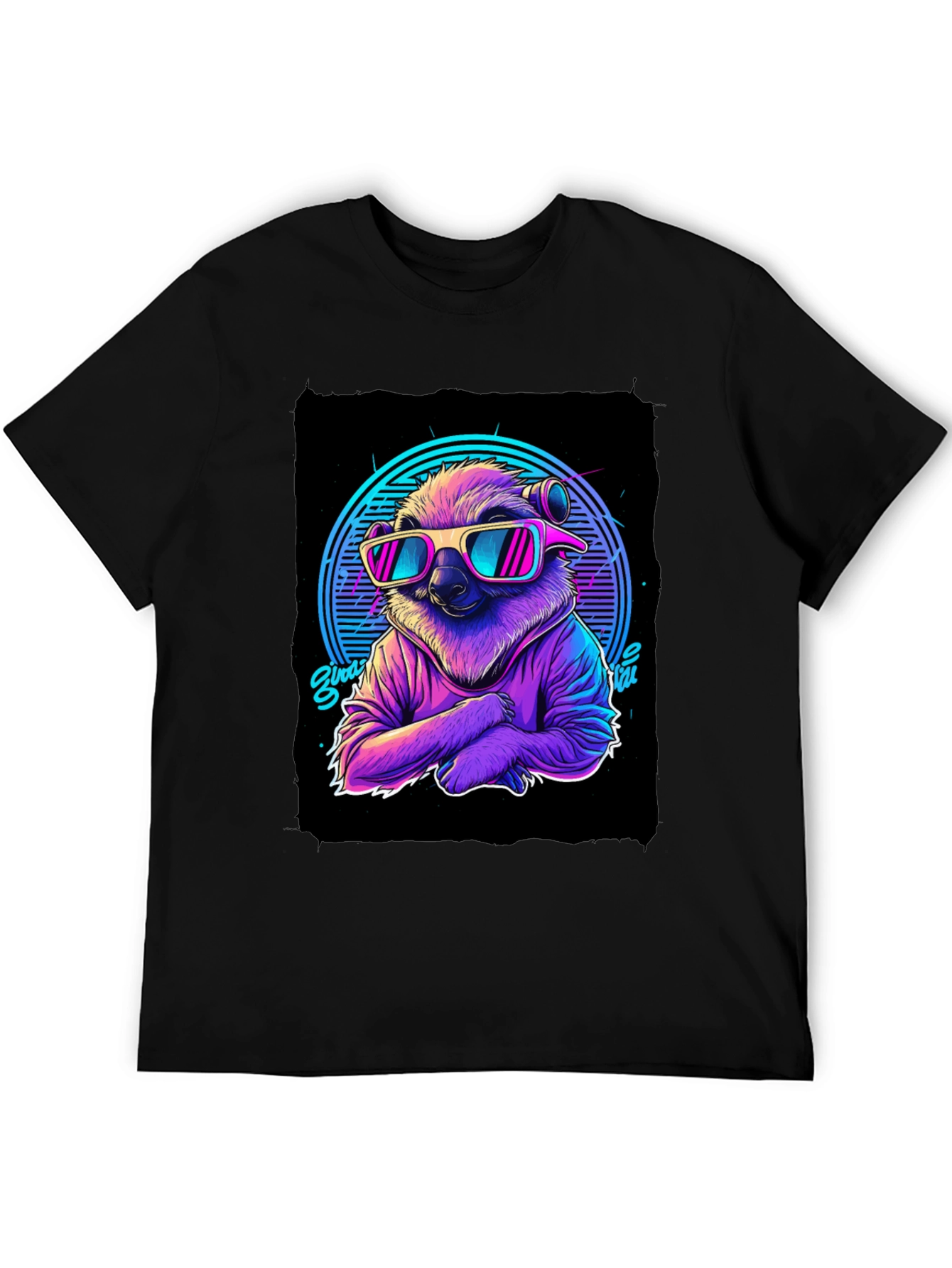 Retro Sloth T-Shirt - 80s Vibes
