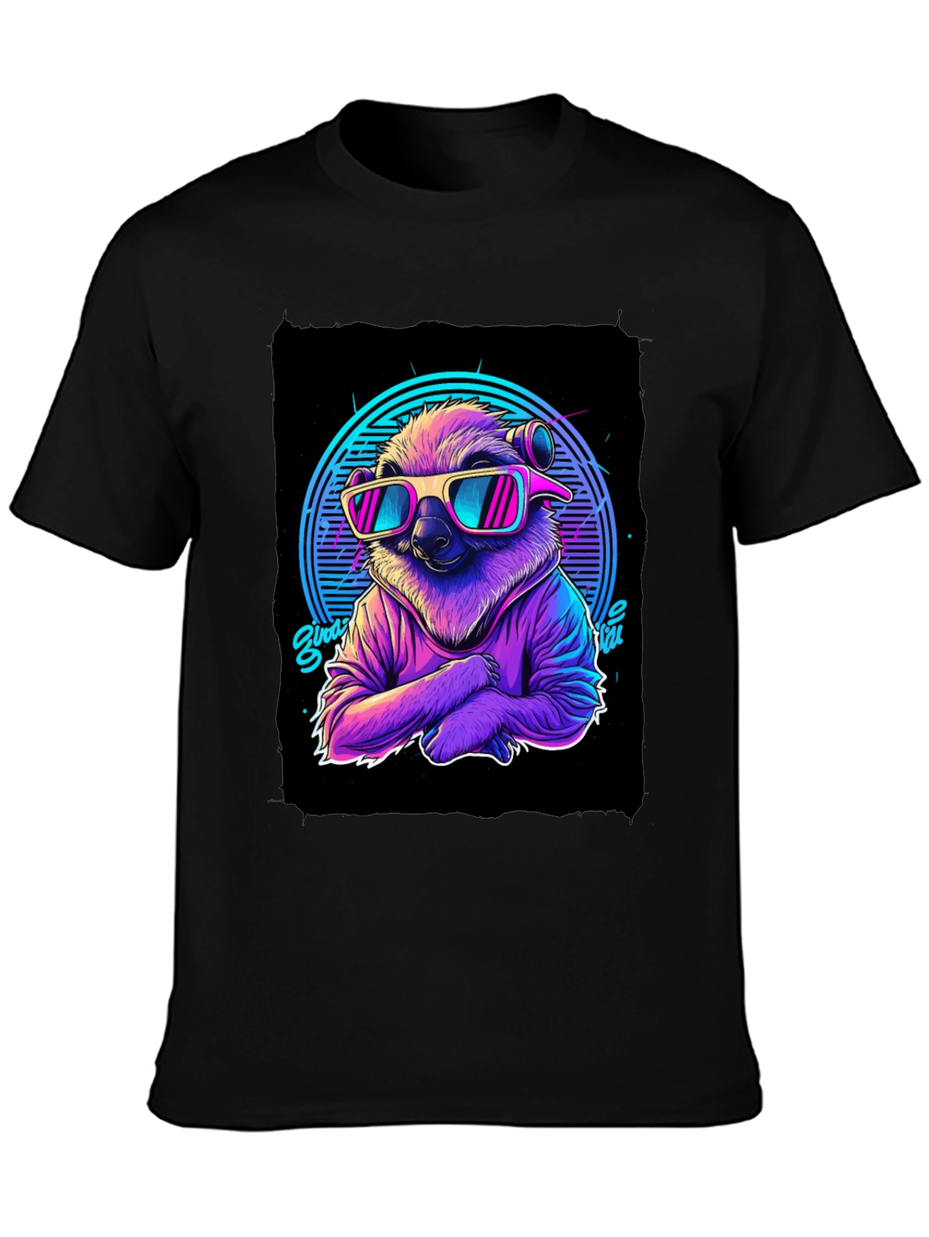Retro Sloth T-Shirt - 80s Vibes