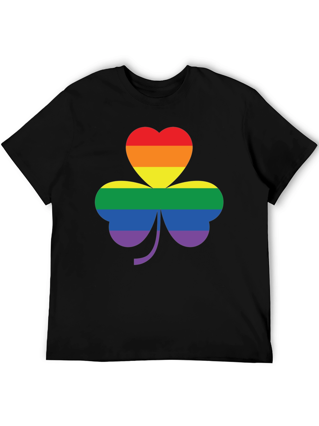 LGBTQ+ Pride Shamrock Tee - Black