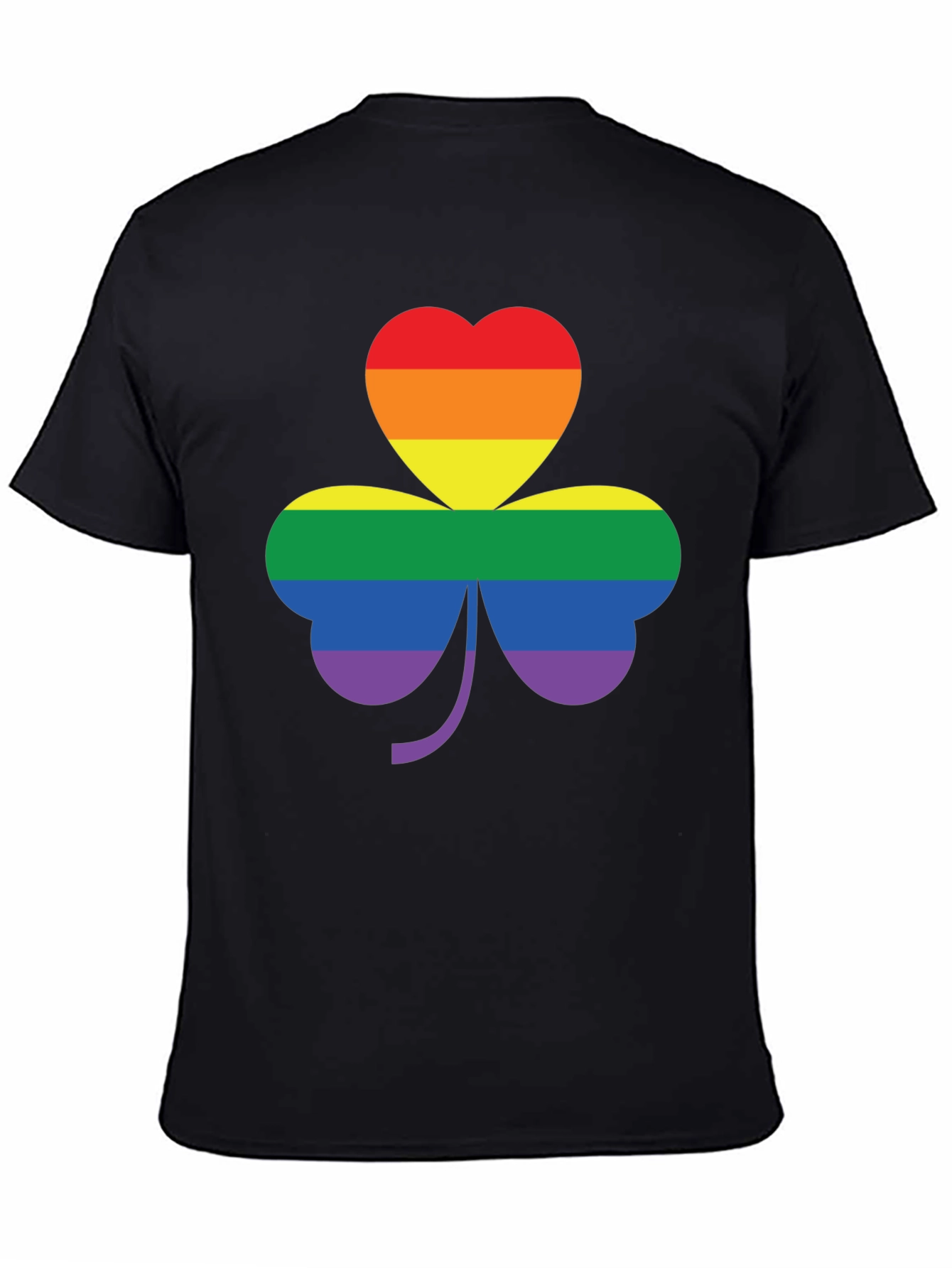 LGBTQ+ Pride Shamrock Tee - Black