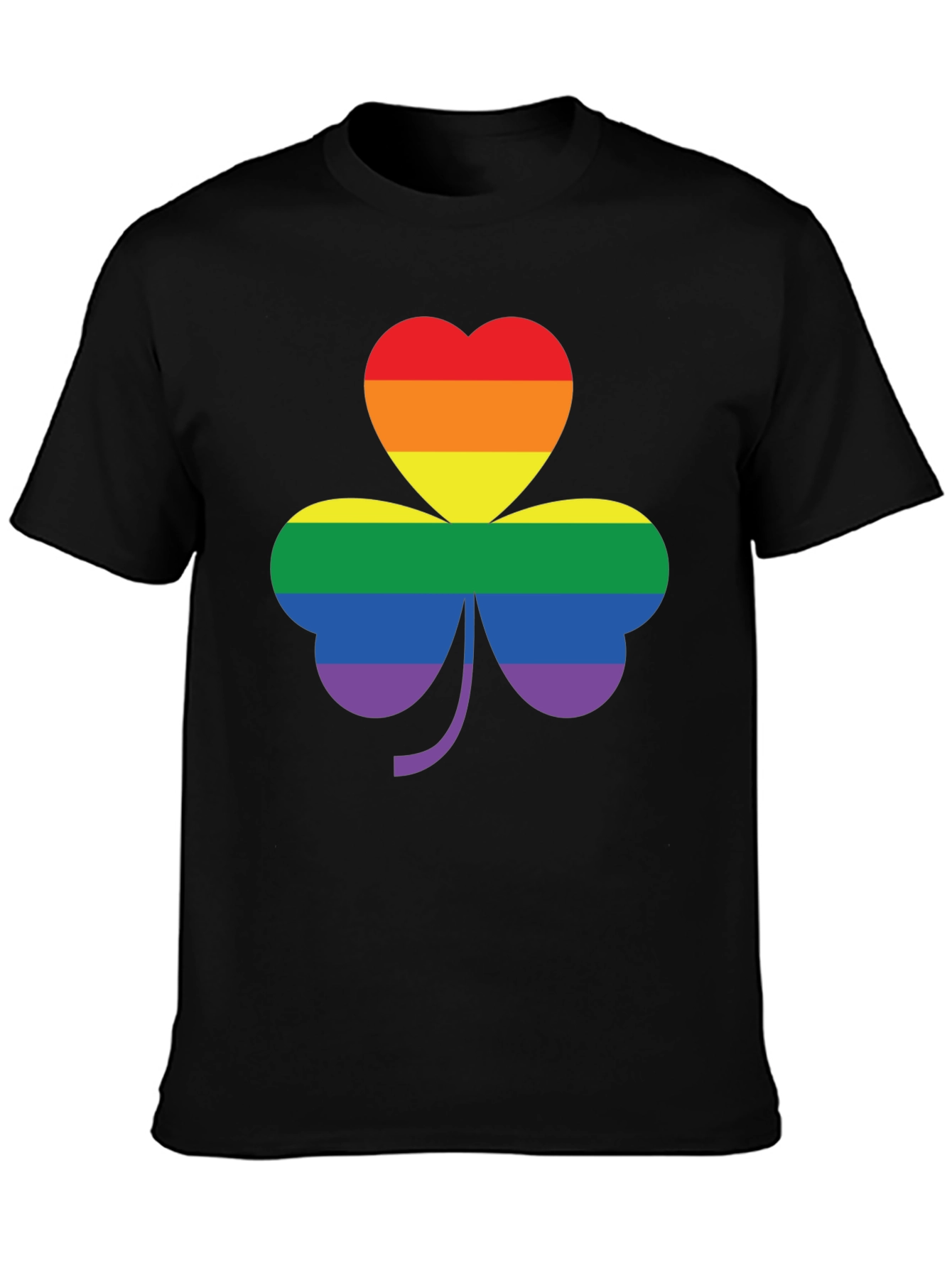 LGBTQ+ Pride Shamrock Tee - Black