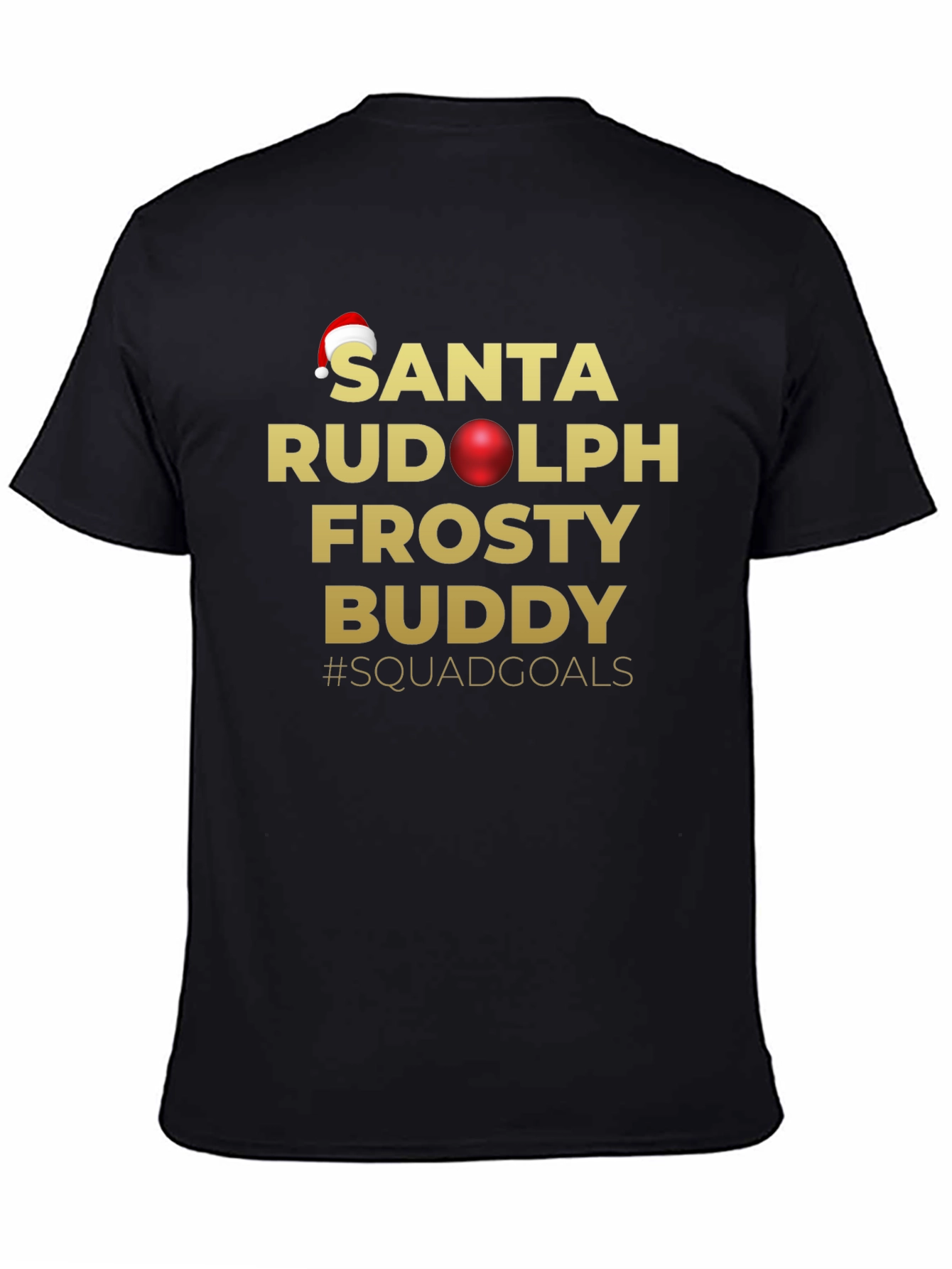 Santa Squadgoals Black T-Shirt
