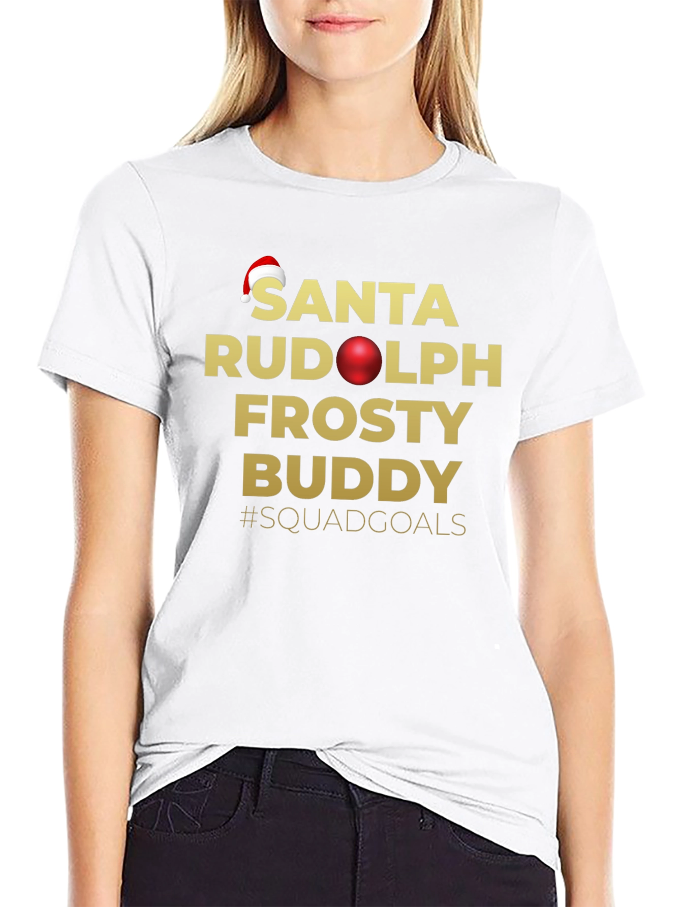 Santa Squadgoals Black T-Shirt