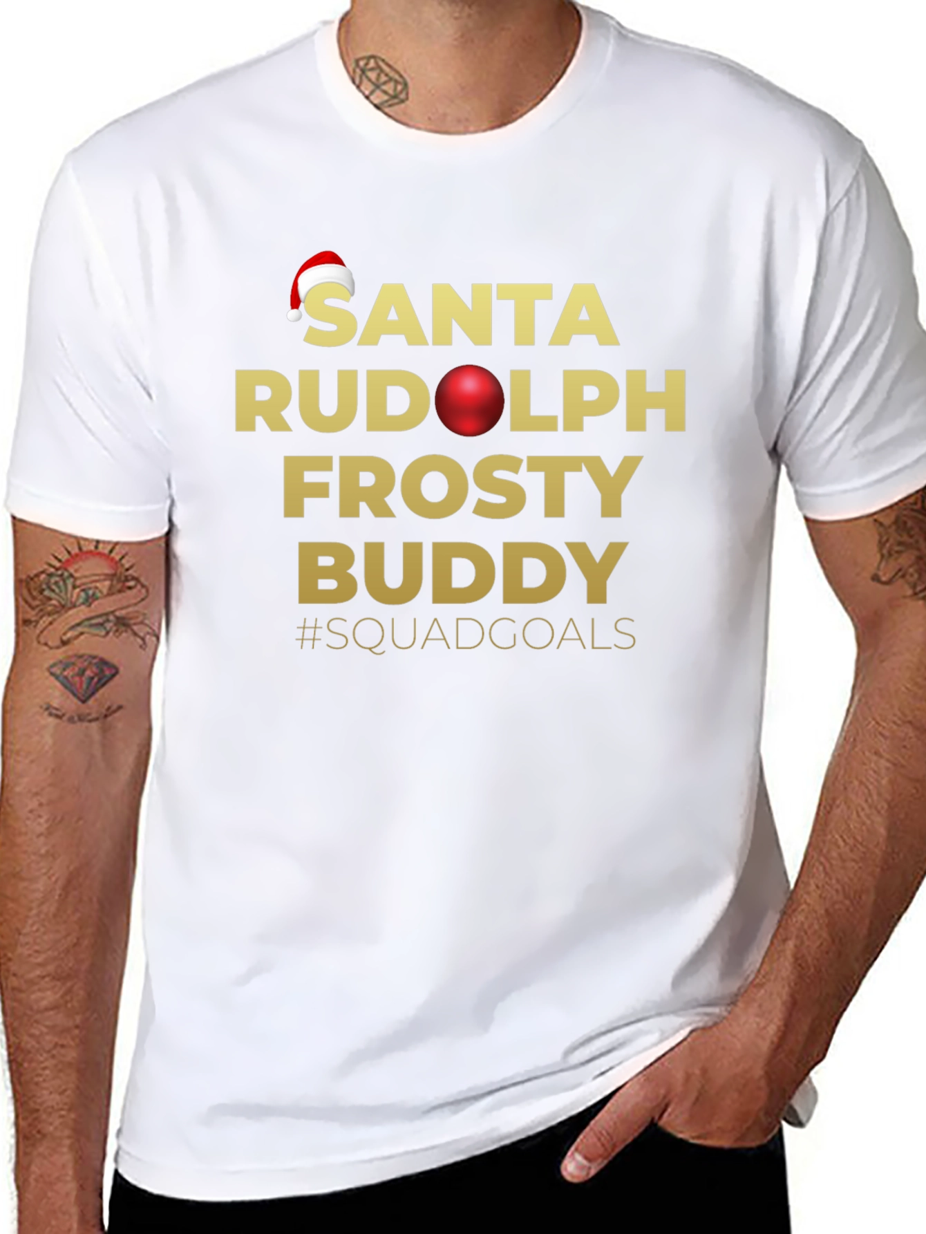 Santa Squadgoals Black T-Shirt