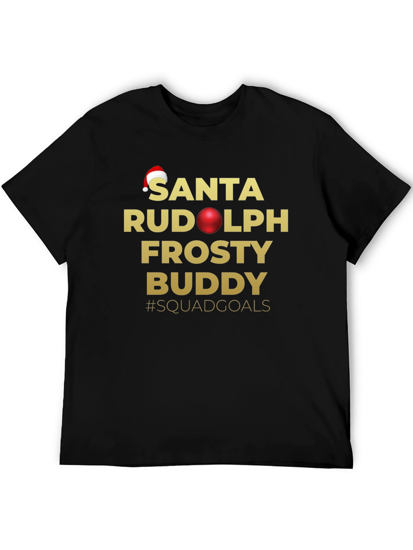 Santa Squadgoals Black T-Shirt