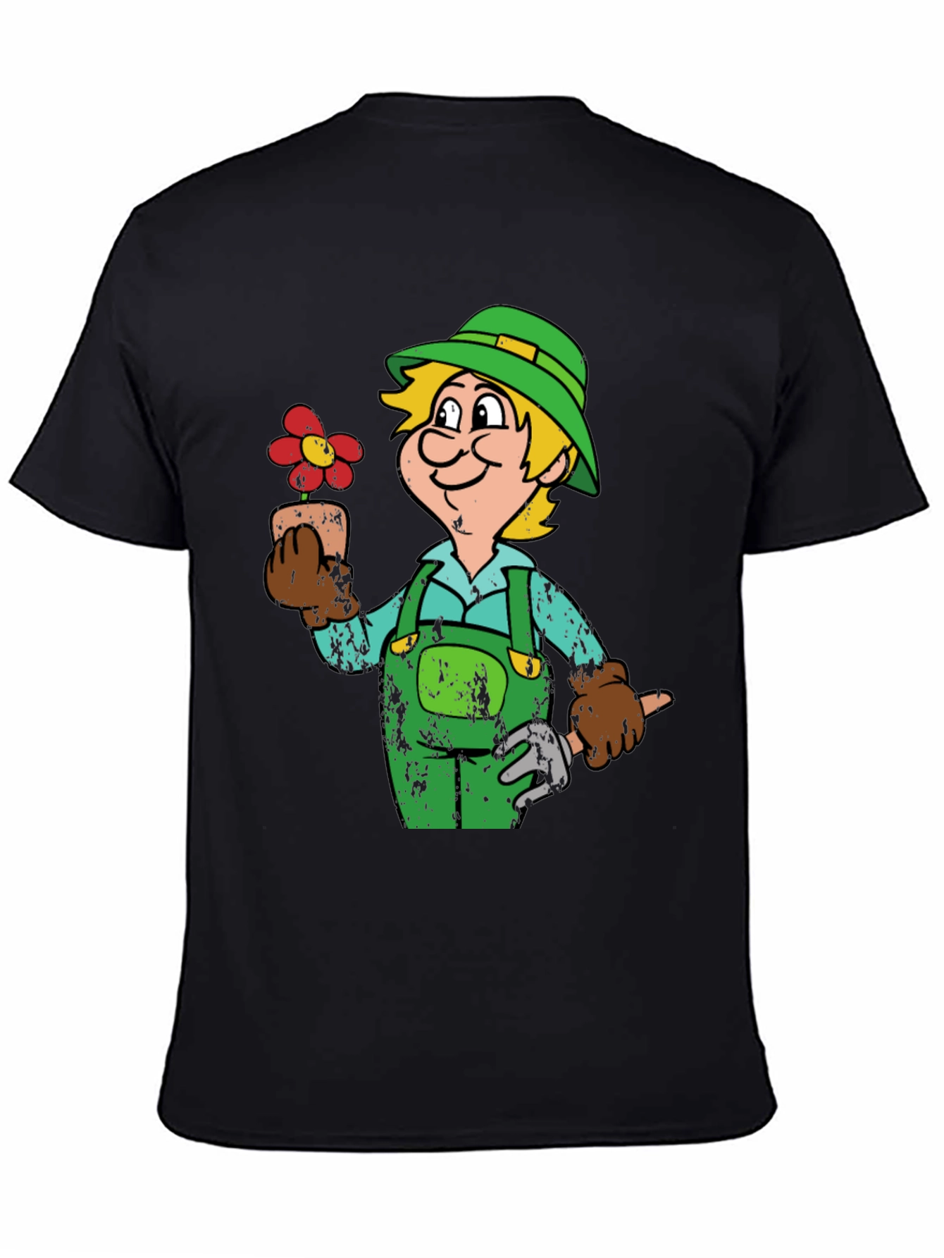 Gardener Cartoon Graphic T-Shirt