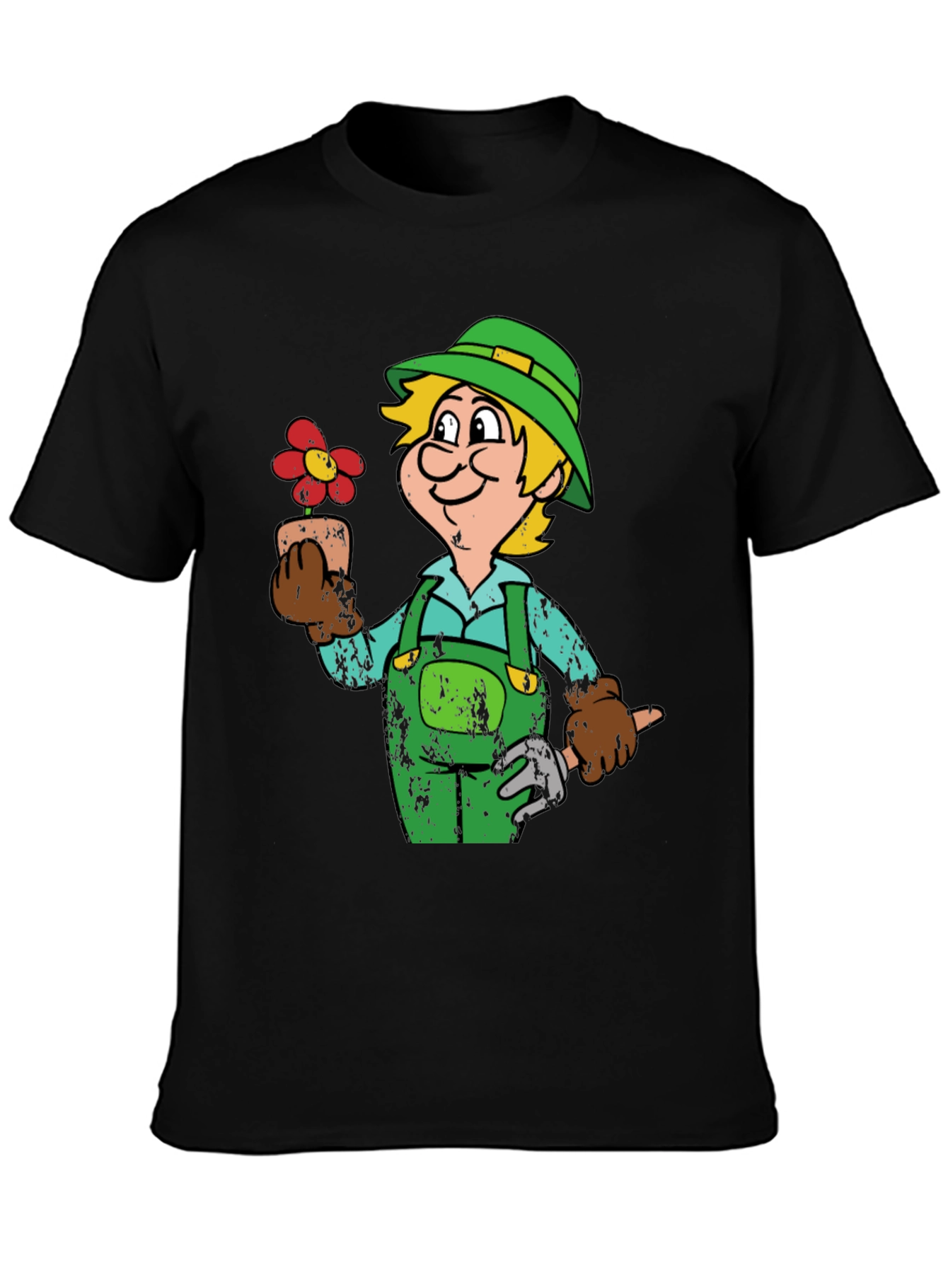 Gardener Cartoon Graphic T-Shirt