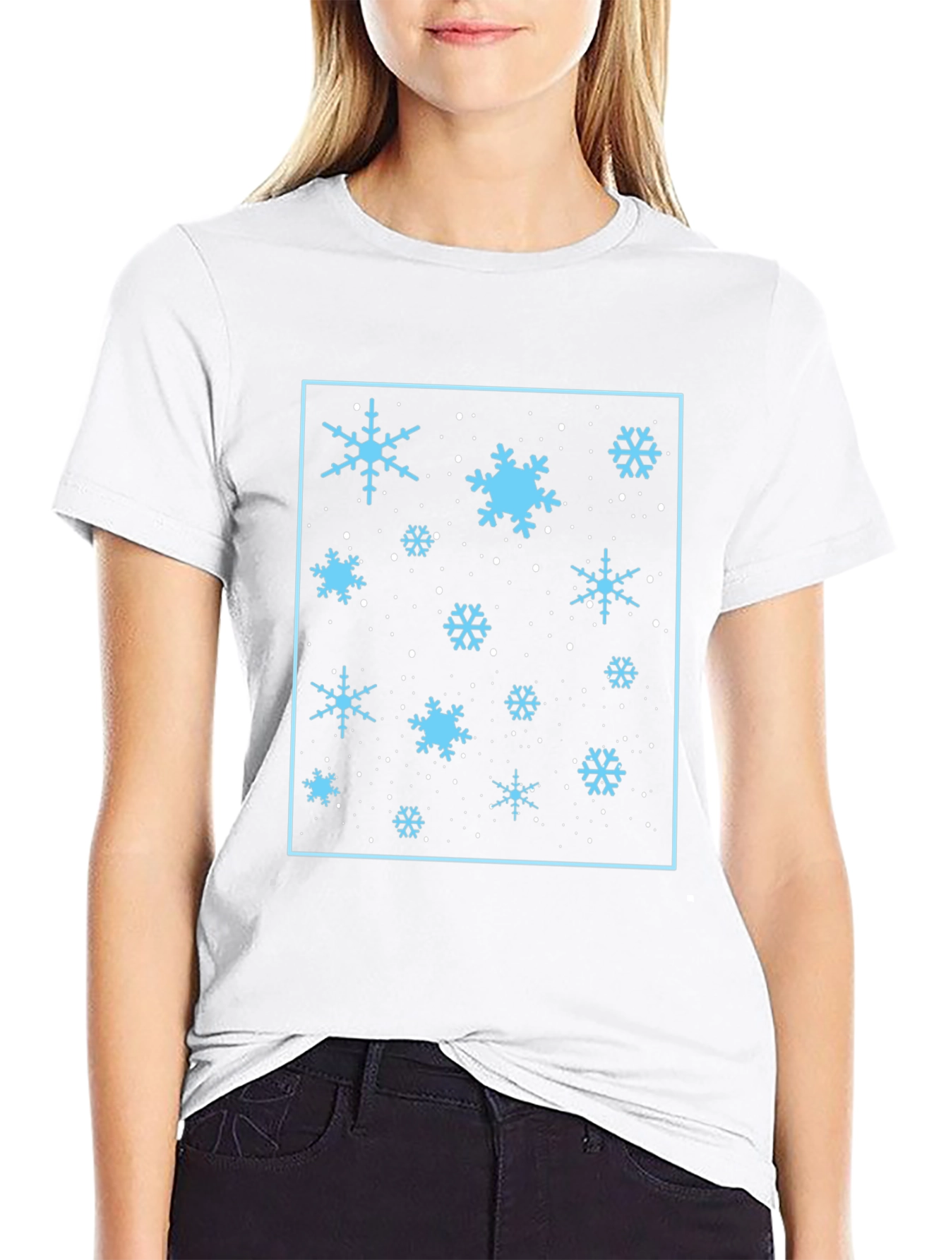 Snowflake Pattern T-Shirt