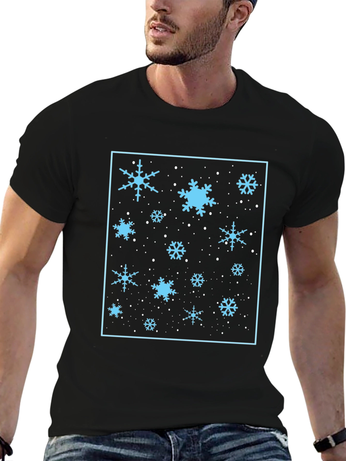 Snowflake Pattern T-Shirt