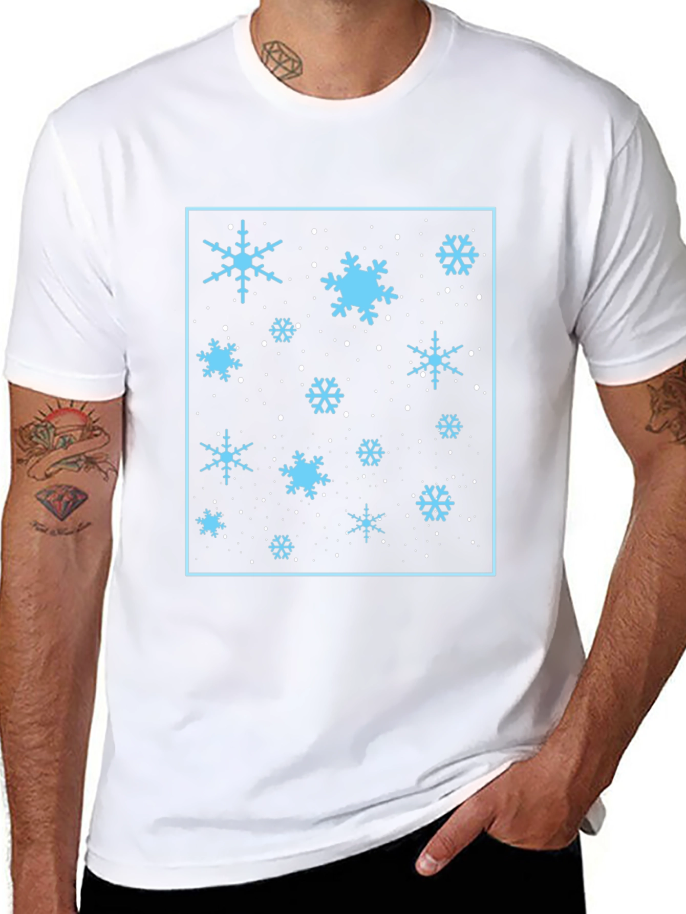 Snowflake Pattern T-Shirt