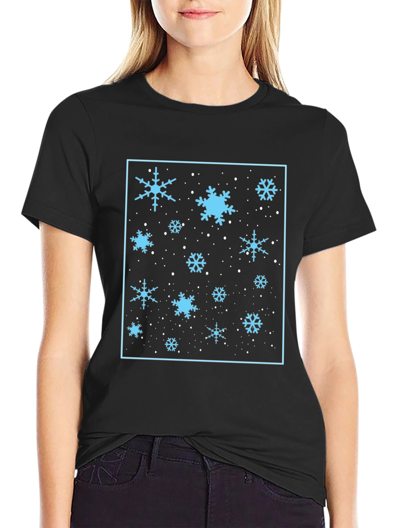Snowflake Pattern T-Shirt