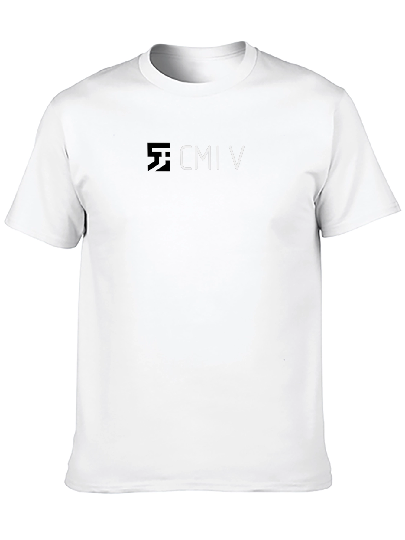 CMI V Black Graphic Tee - Modern Design