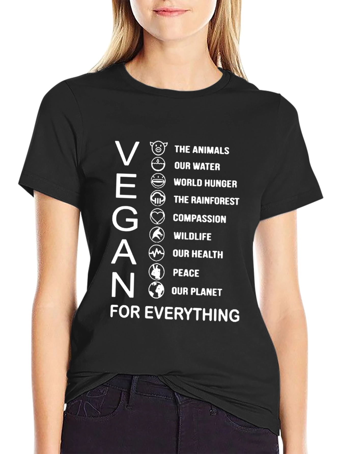 Vegan T-Shirt - Animals Planet Compassion