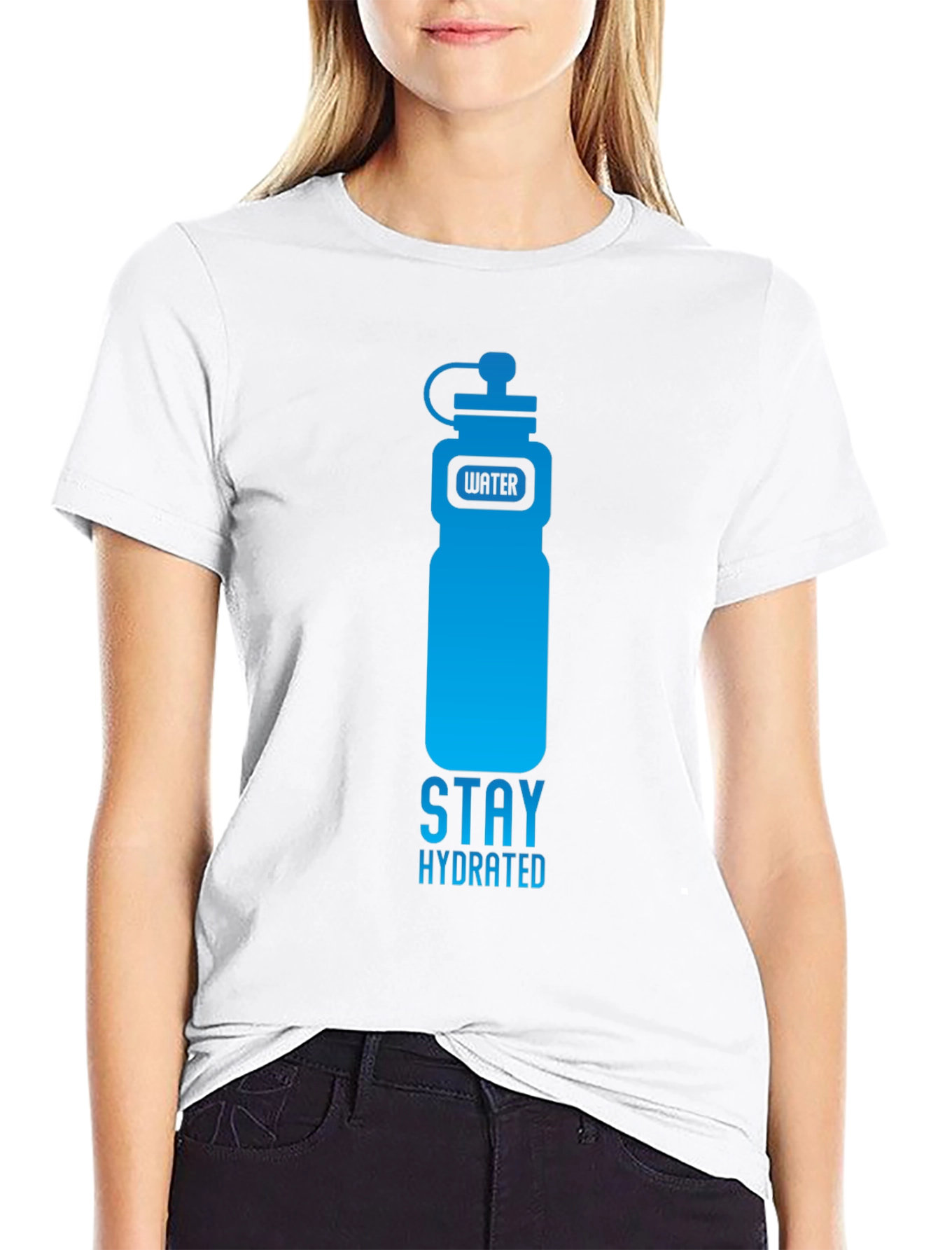 Stay Hydrated Black Graphic Tee