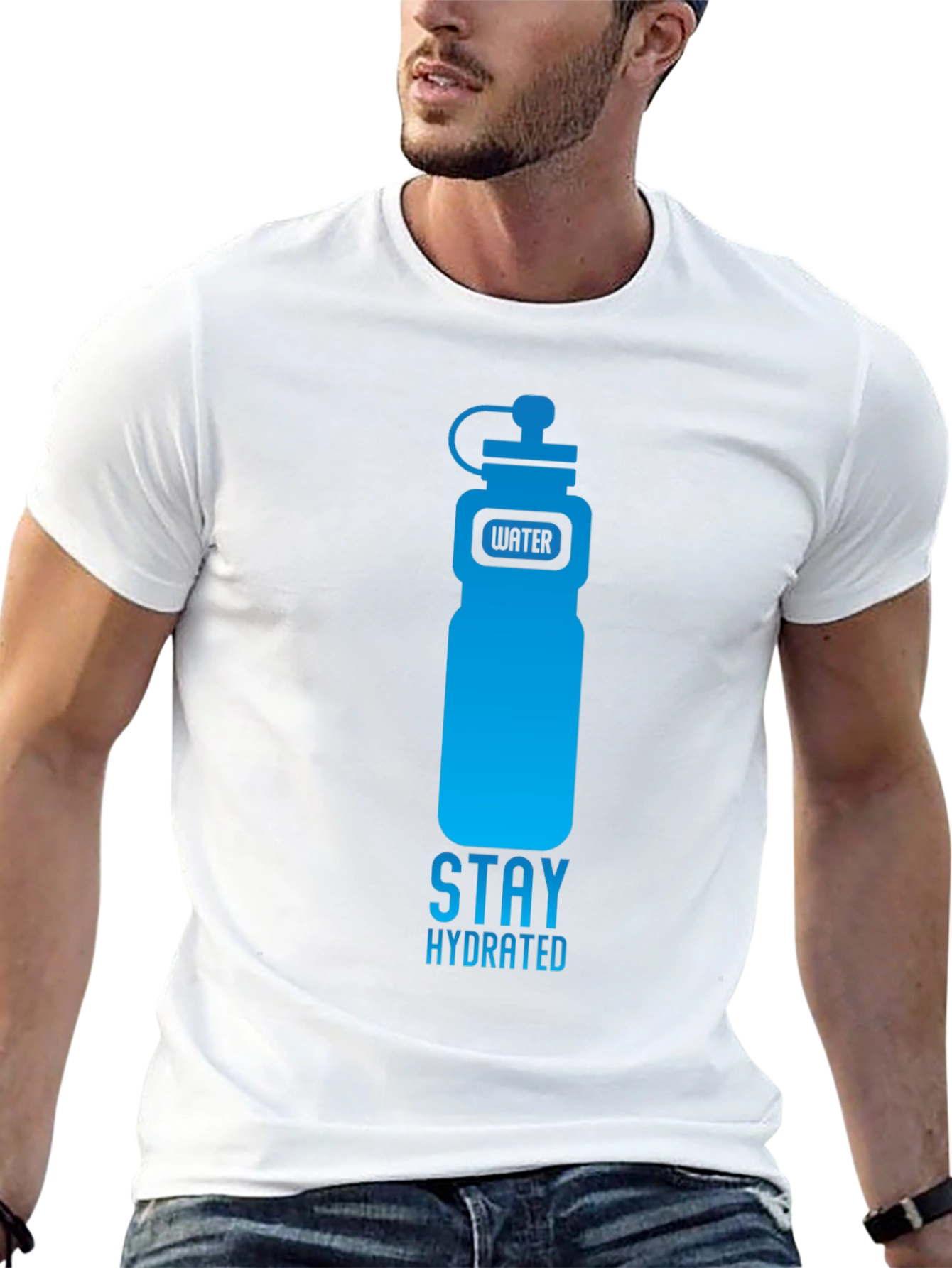 Stay Hydrated Black Graphic Tee