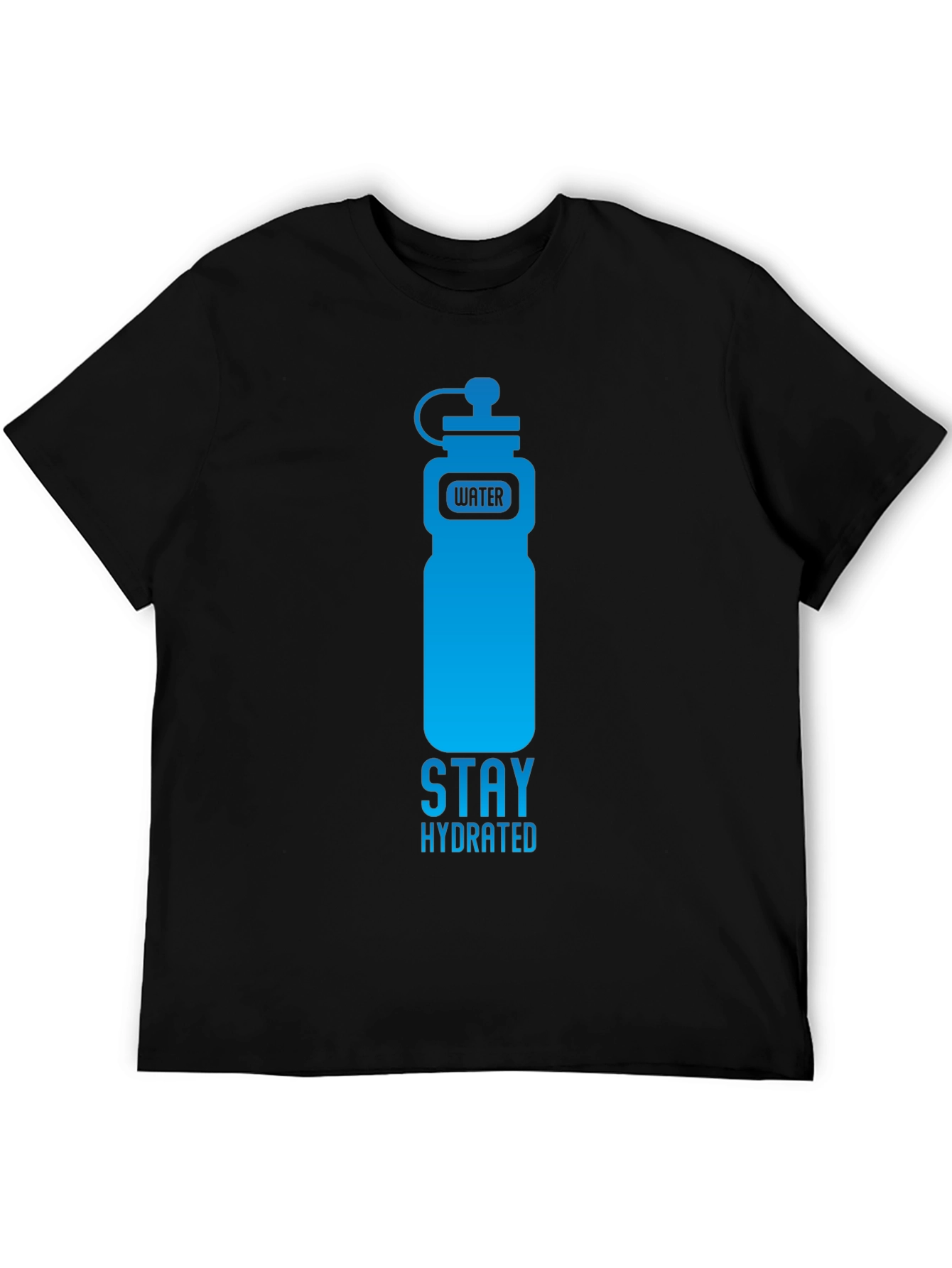 Stay Hydrated Black Graphic Tee