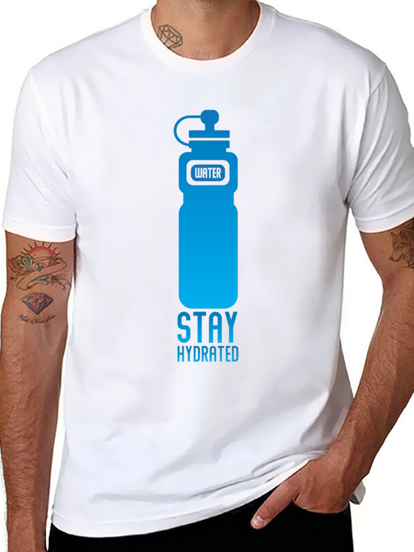 Stay Hydrated Black Graphic Tee