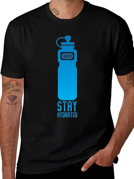 Stay Hydrated Black Graphic Tee