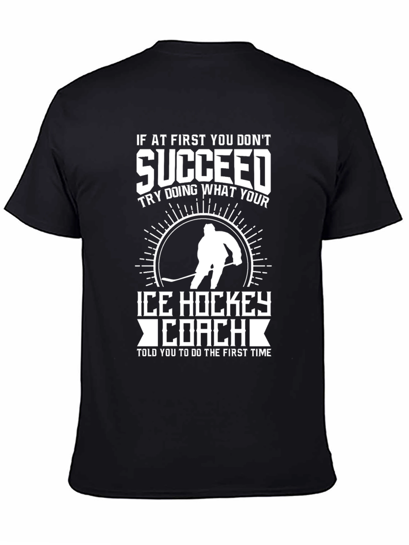 Ice Hockey Coach Graphic T-Shirt