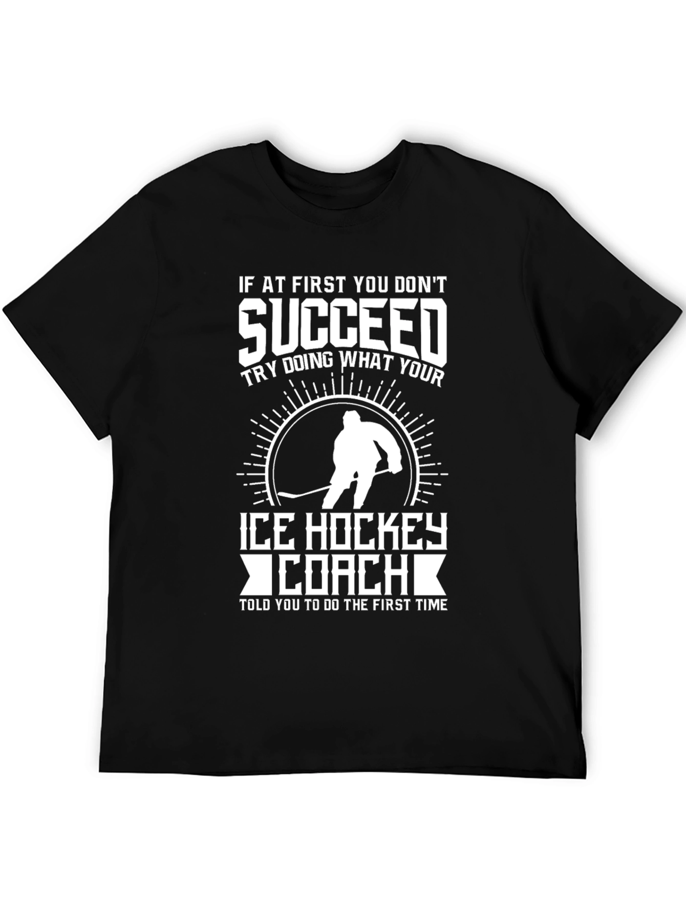 Ice Hockey Coach Graphic T-Shirt