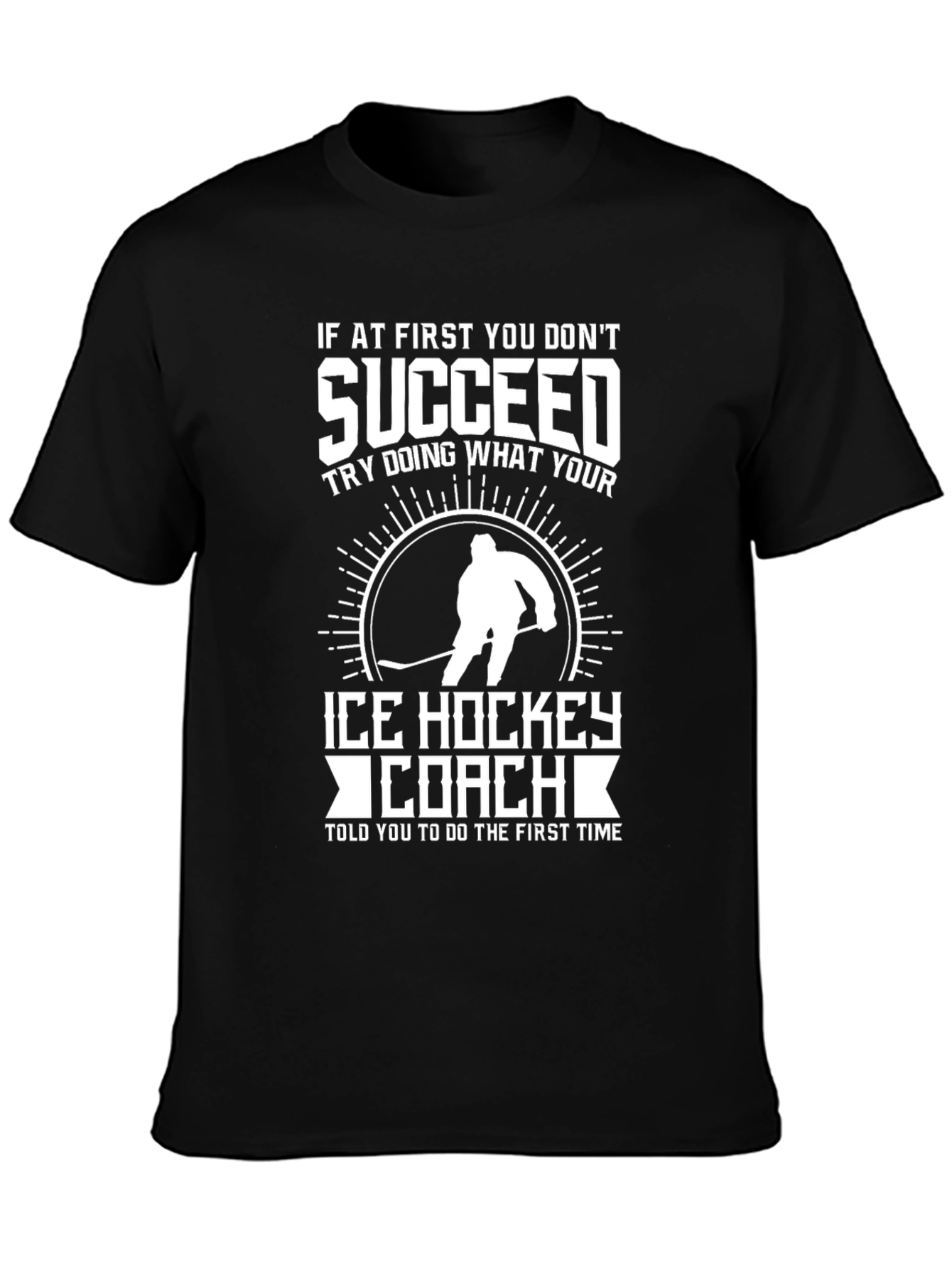 Ice Hockey Coach Graphic T-Shirt
