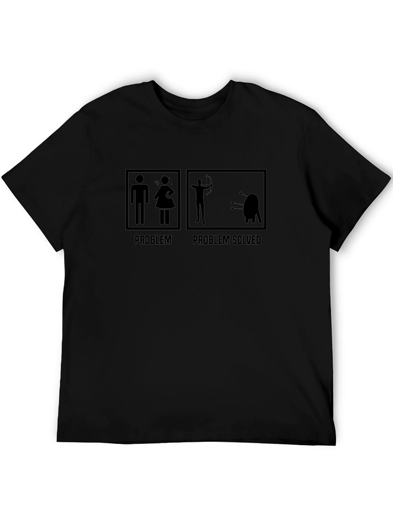 Humorous Problem Solved Graphic T-Shirt