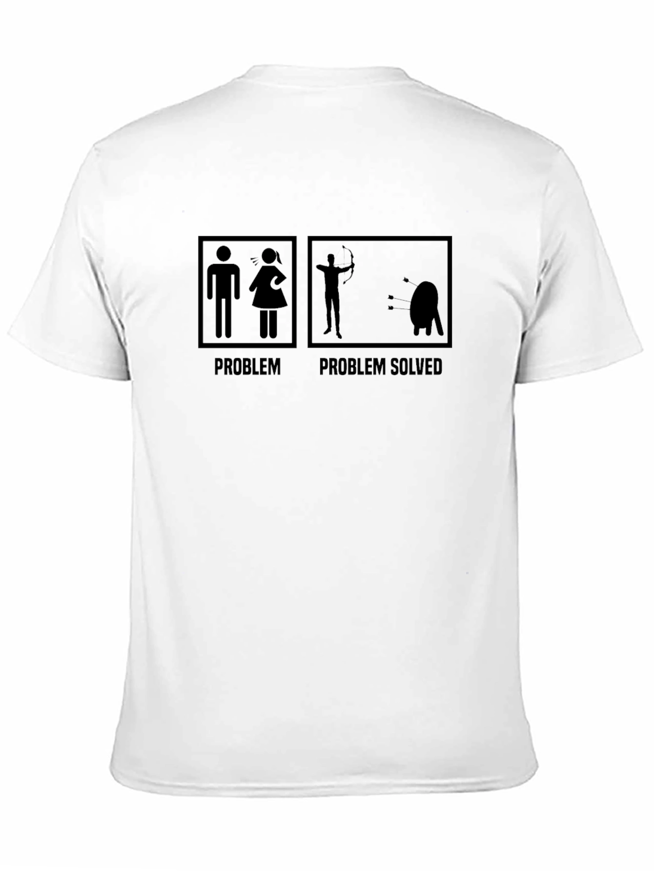 Humorous Problem Solved Graphic T-Shirt