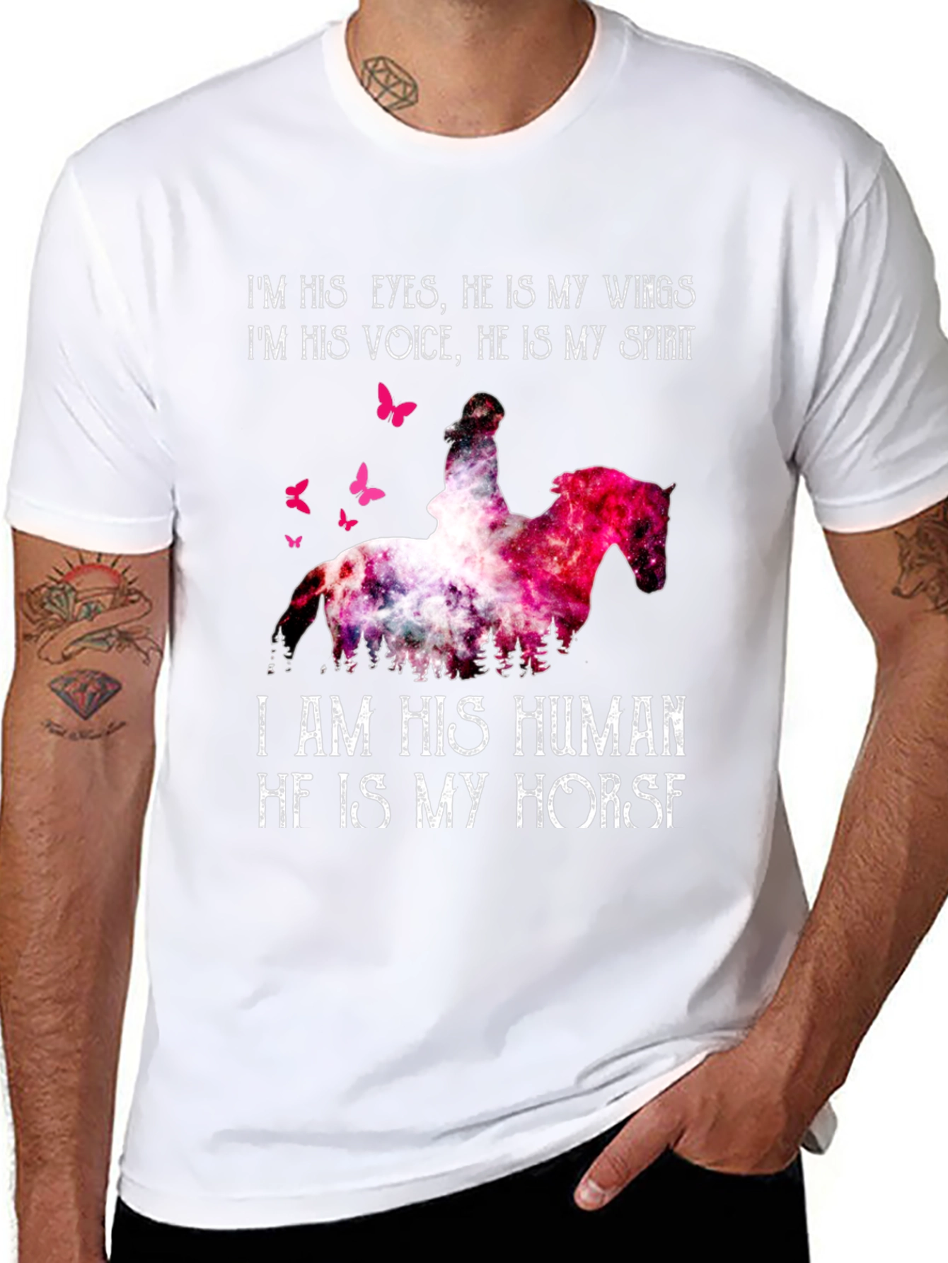 Horse Lover Graphic Tee: I Am His Human